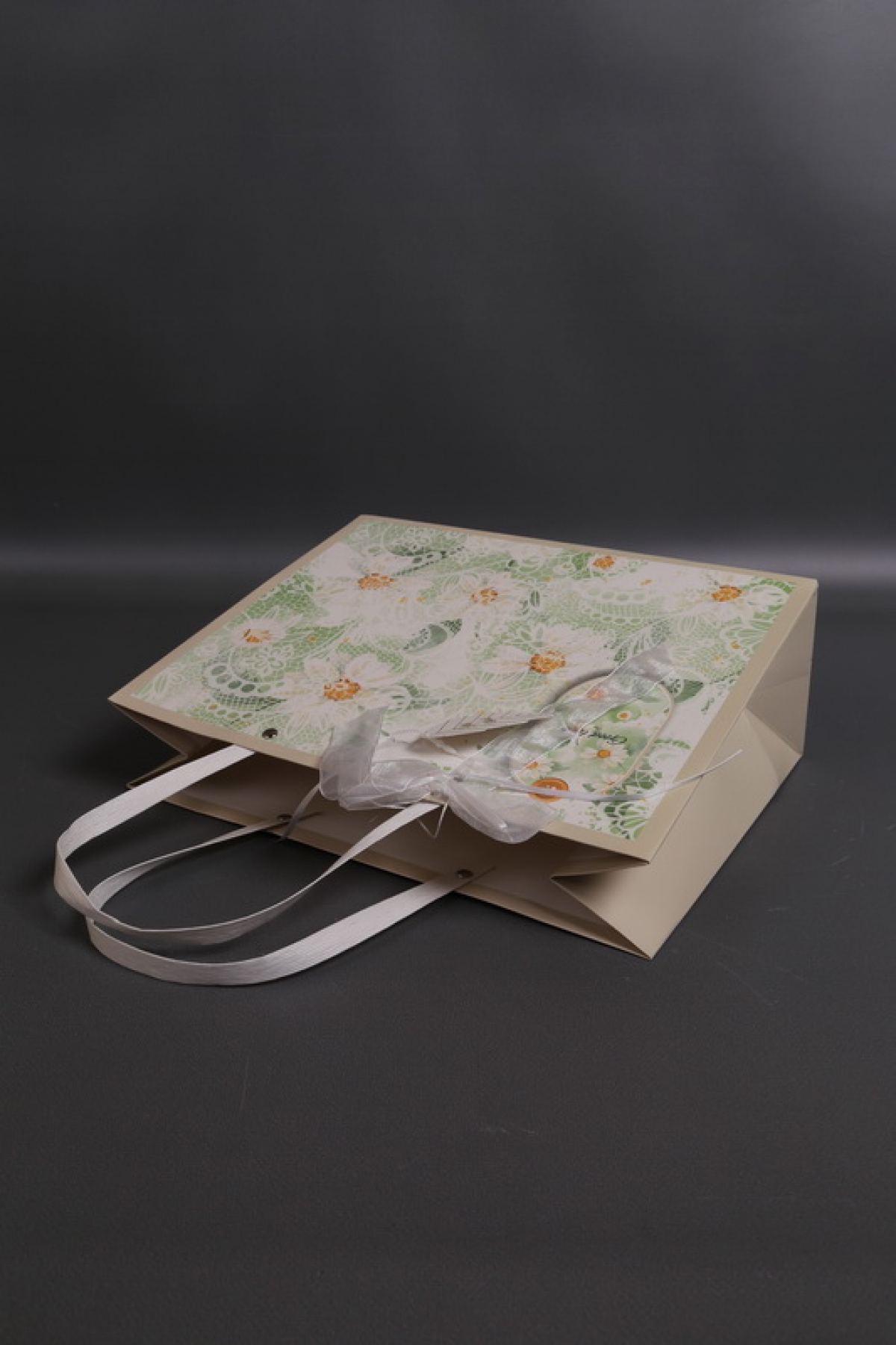 Сумка Люкс Цветочное кружево  32*25*12 кремовый L209 Цена за 1шт