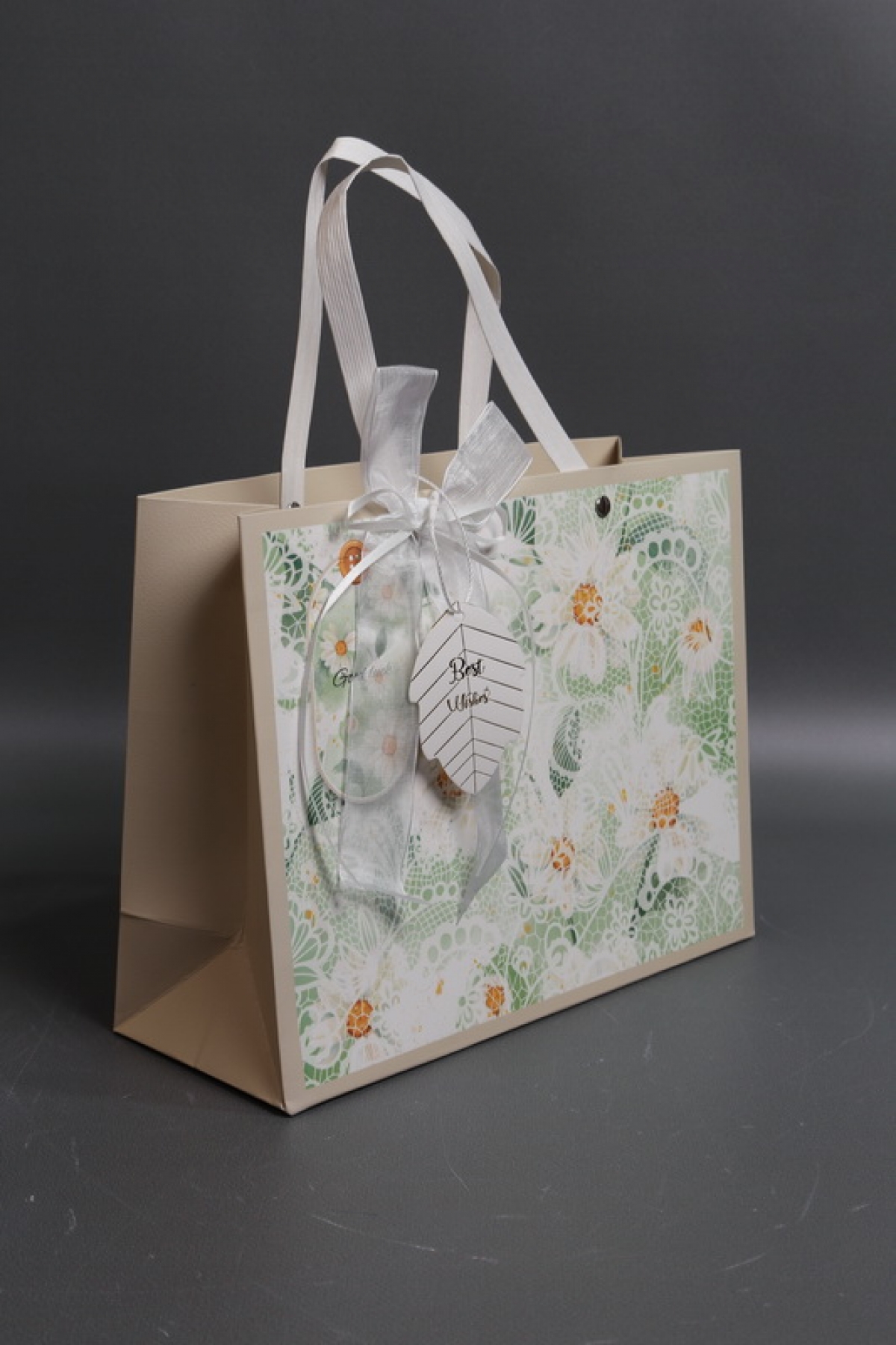 Сумка Люкс Цветочное кружево  25*20*10 кремовый  L210 Цена за 1шт