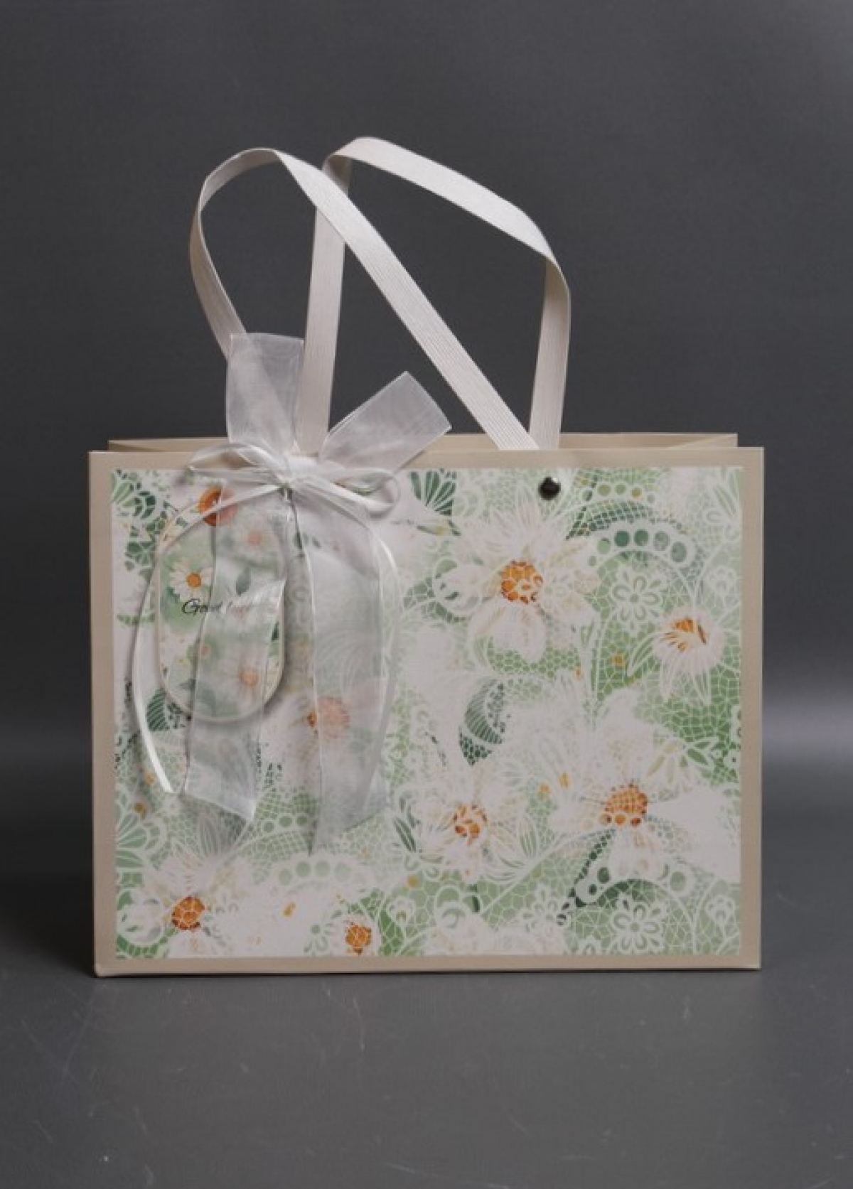 Сумка Люкс Цветочное кружево  25*20*10 кремовый  L210 Цена за 1шт