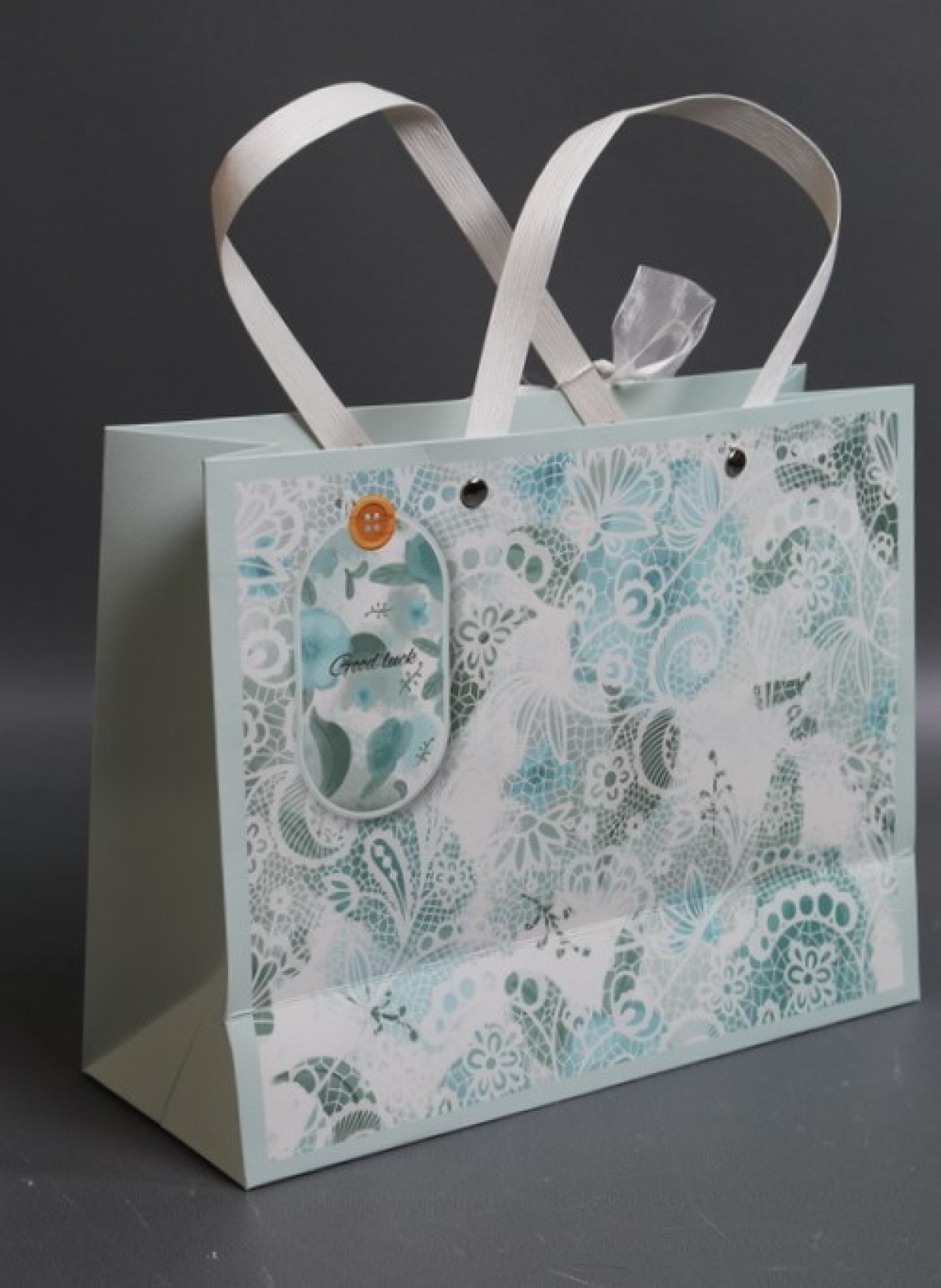 Сумка Люкс Цветочное кружево  25*20*10 мята L210 Цена за 1шт