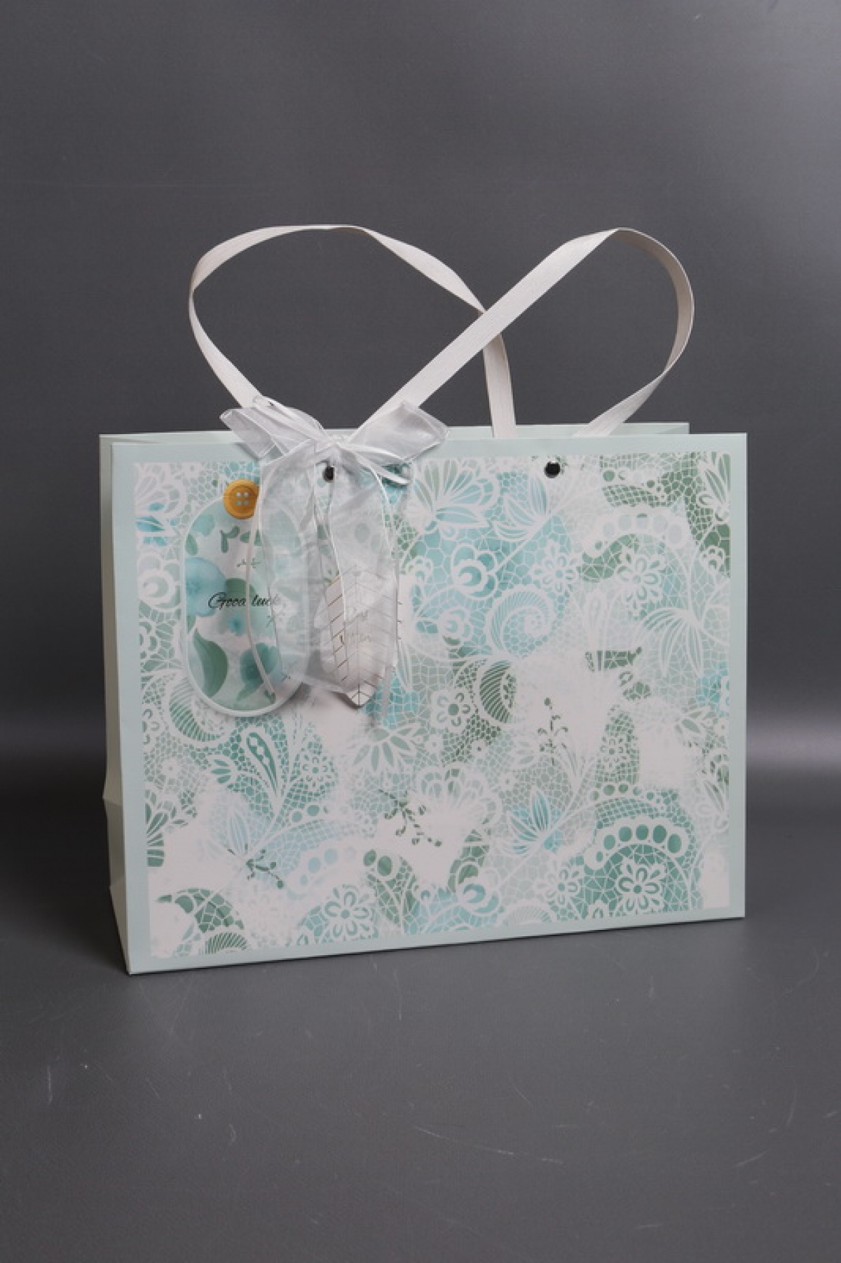 Сумка Люкс Цветочное кружево  32*25*12 мята L209 Цена за 1шт