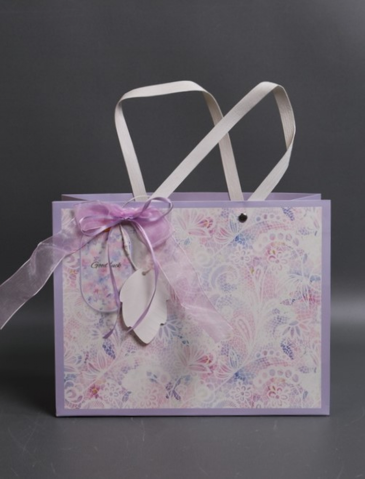 Сумка Люкс Цветочное кружево  25*20*10 сирень  L210 Цена за 1шт