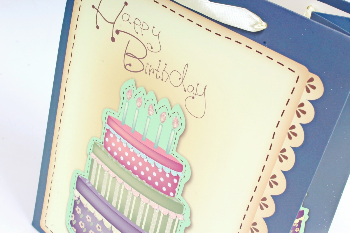 Сумка Люкс Happy Birtday   (12шт в уп) Цена за 1шт 735M