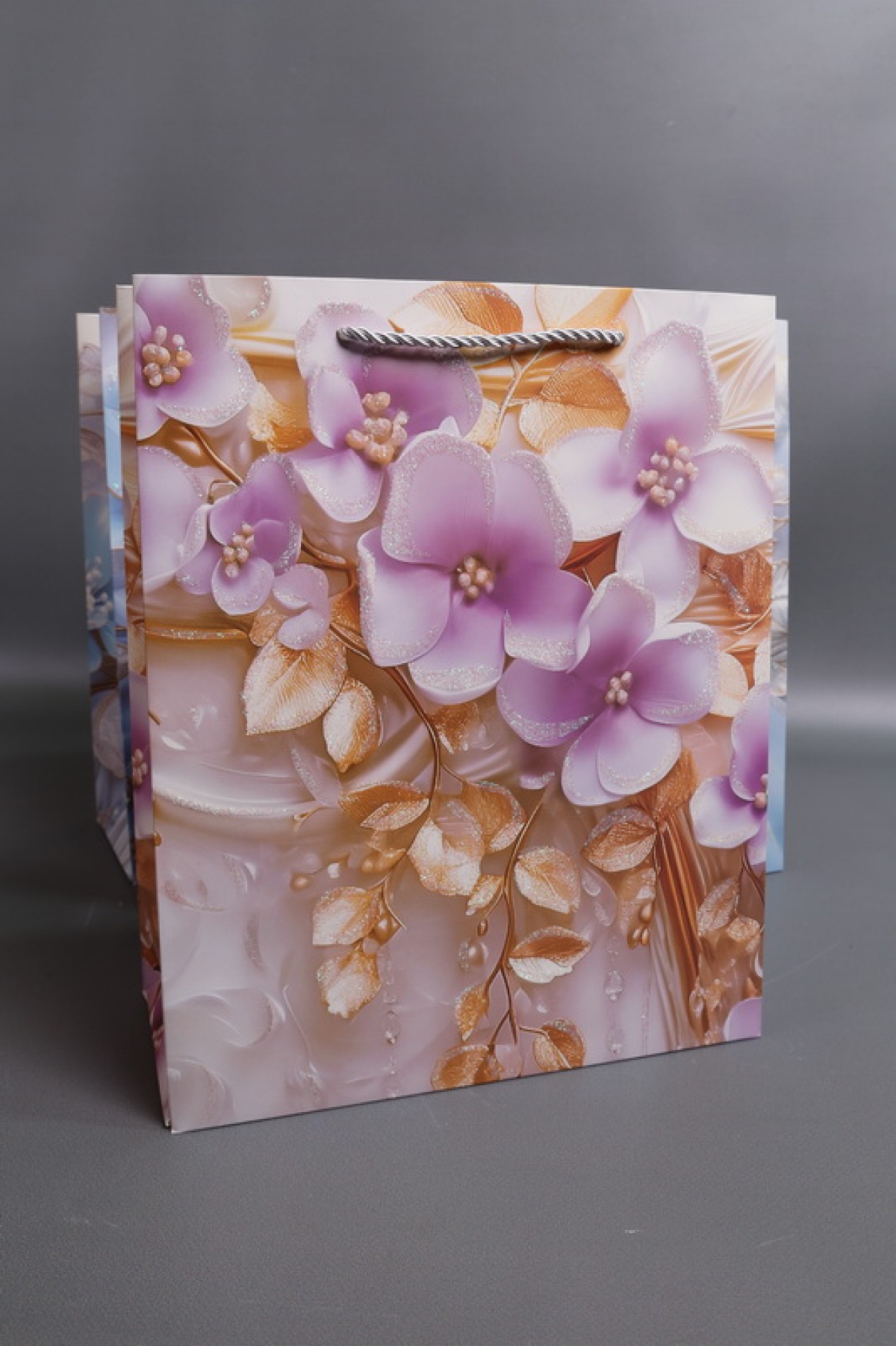 Сумка Люкс Хрустальные Цветы с блестками 26*32*12  L229  Цена за 1шт