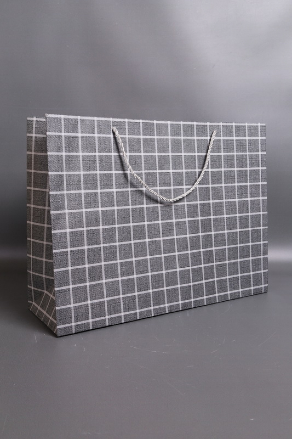 Сумка Люкс Клетка графит 47*35*15  L211  Цена за 1шт