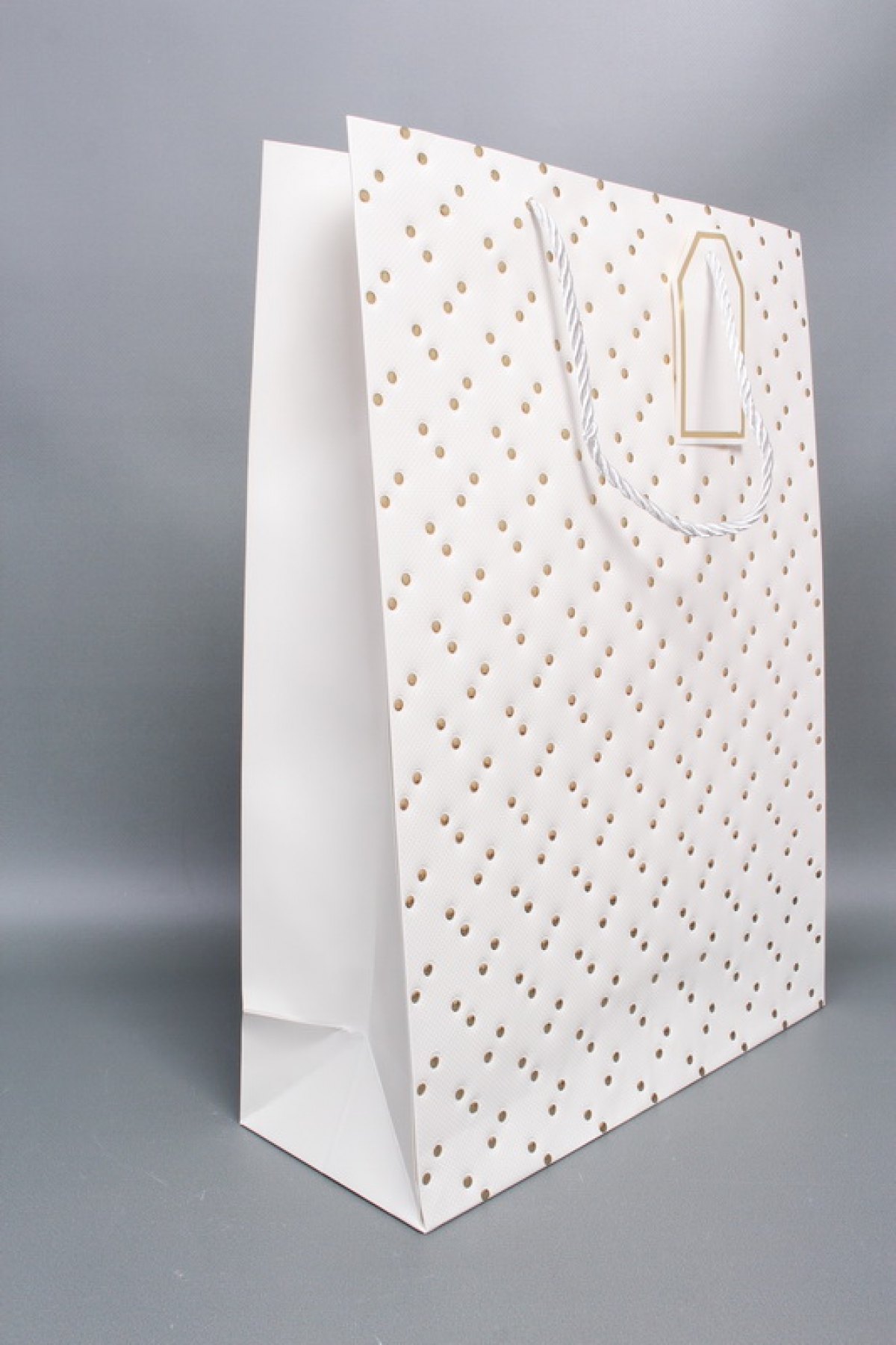 Сумка ЛЮКС Кнопки металл 31*42*12 белый  L1993