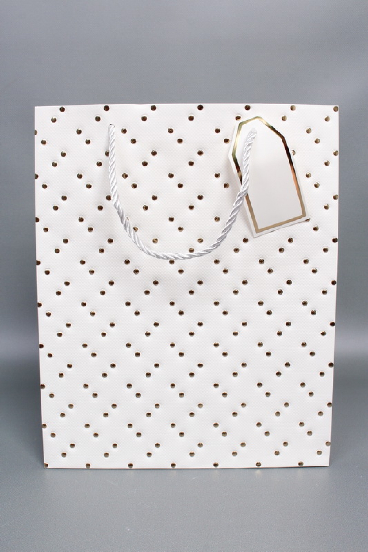 Сумка ЛЮКС Кнопки металл 26*32*12 белый  L1992