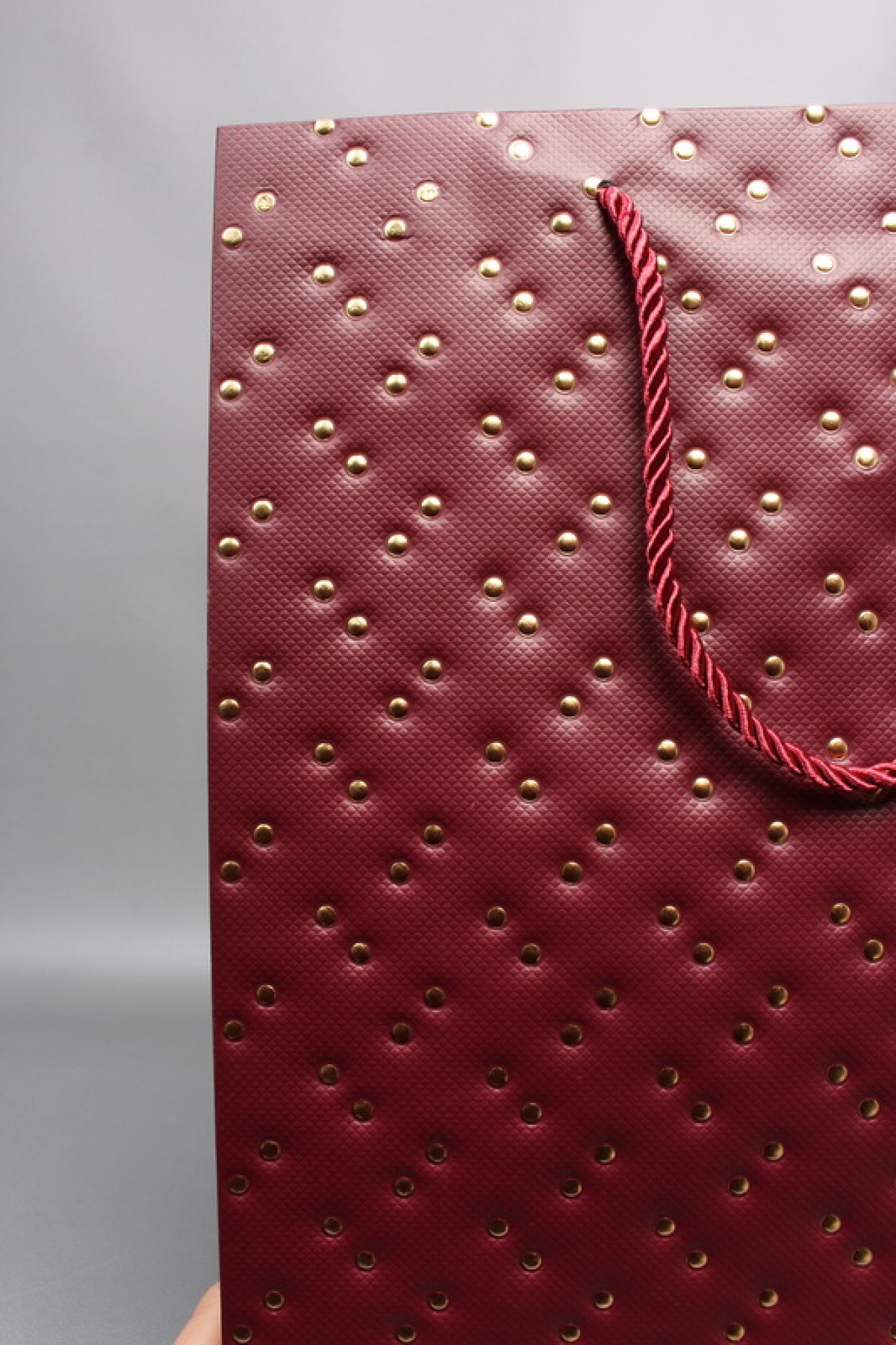 Сумка ЛЮКС Кнопки металл 31*42*12 бордо  L1993