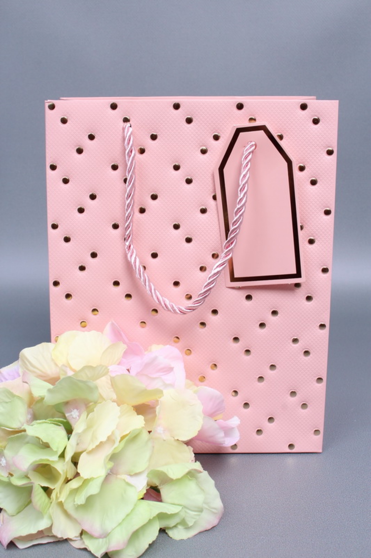 Сумка ЛЮКС Кнопки металл 23*18*10 розовый  L1991