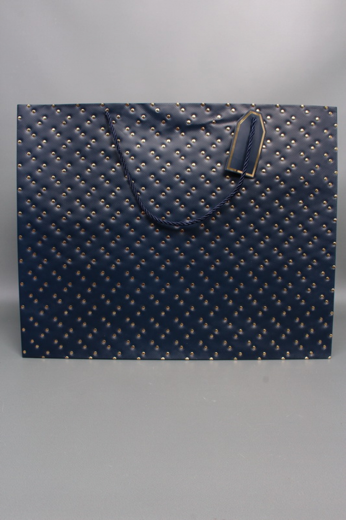 Сумка ЛЮКС Кнопки металл 50*40*15 синий  L1994