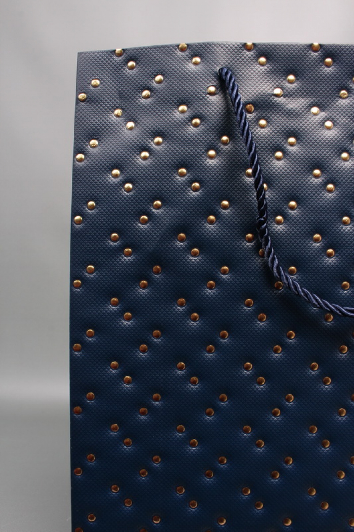 Сумка ЛЮКС Кнопки металл 31*42*12 синий  L1993