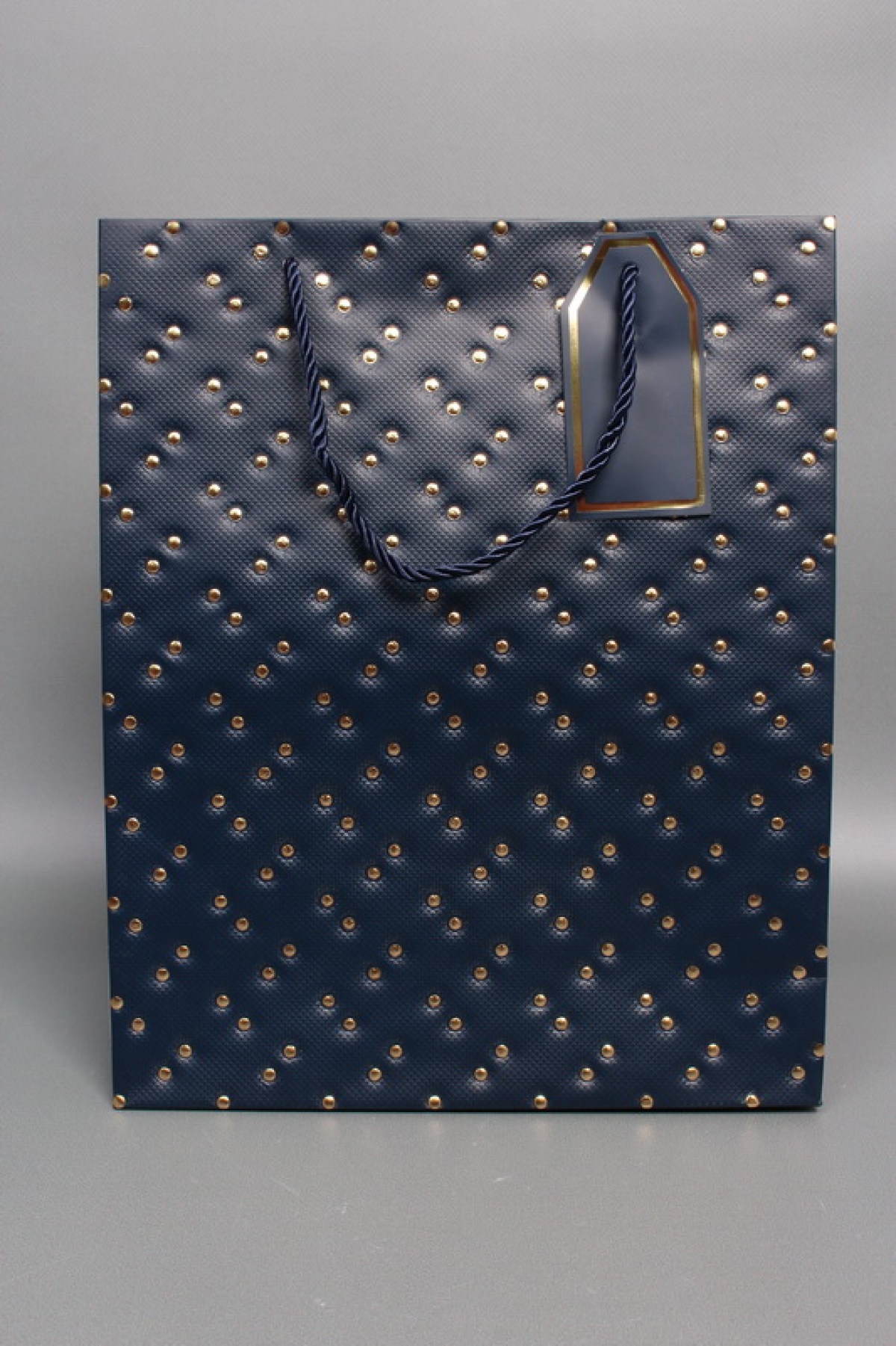 Сумка ЛЮКС Кнопки металл 26*32*12 синий  L1992