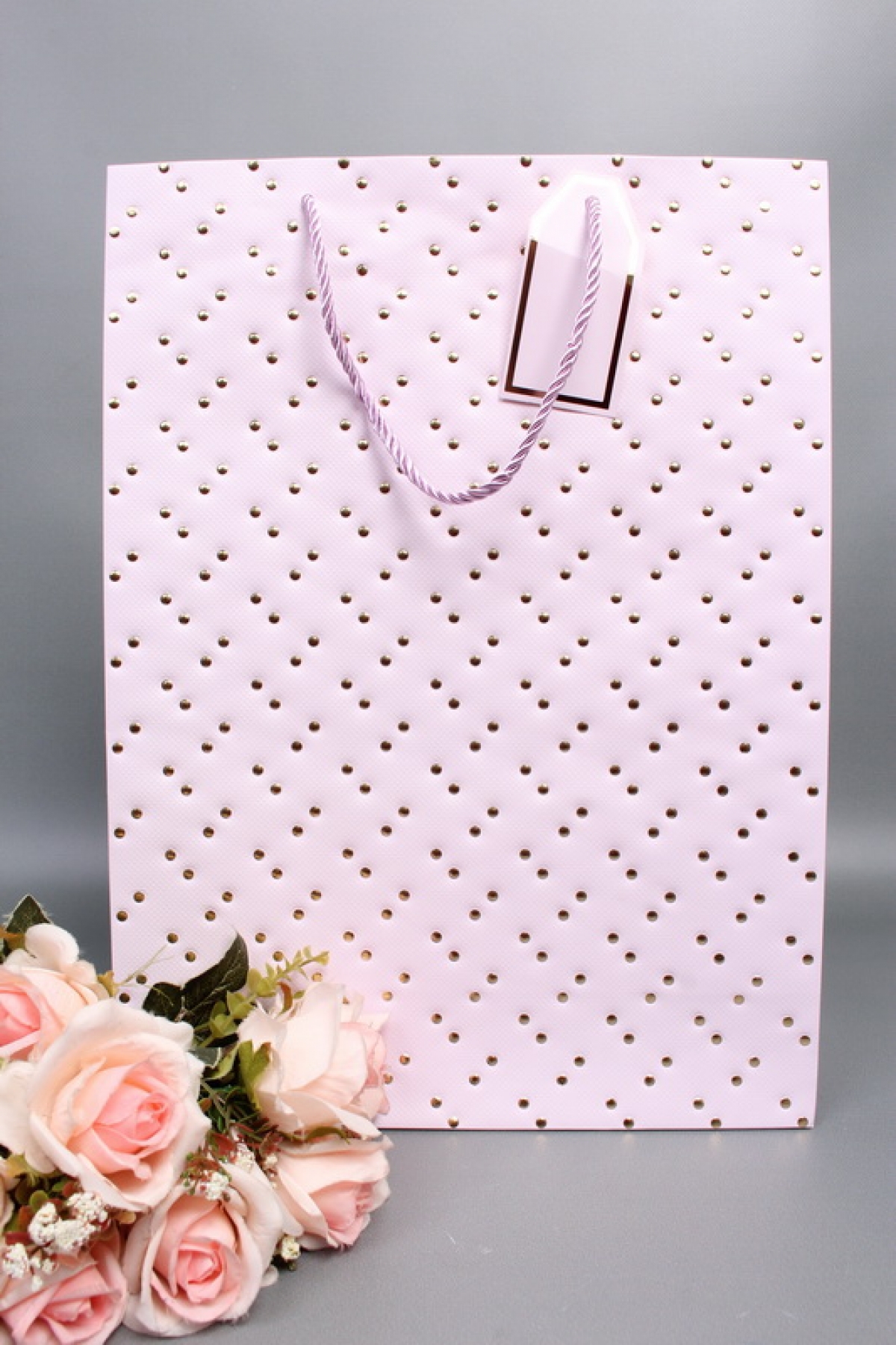 Сумка ЛЮКС Кнопки металл 31*42*12 сирень  L1993