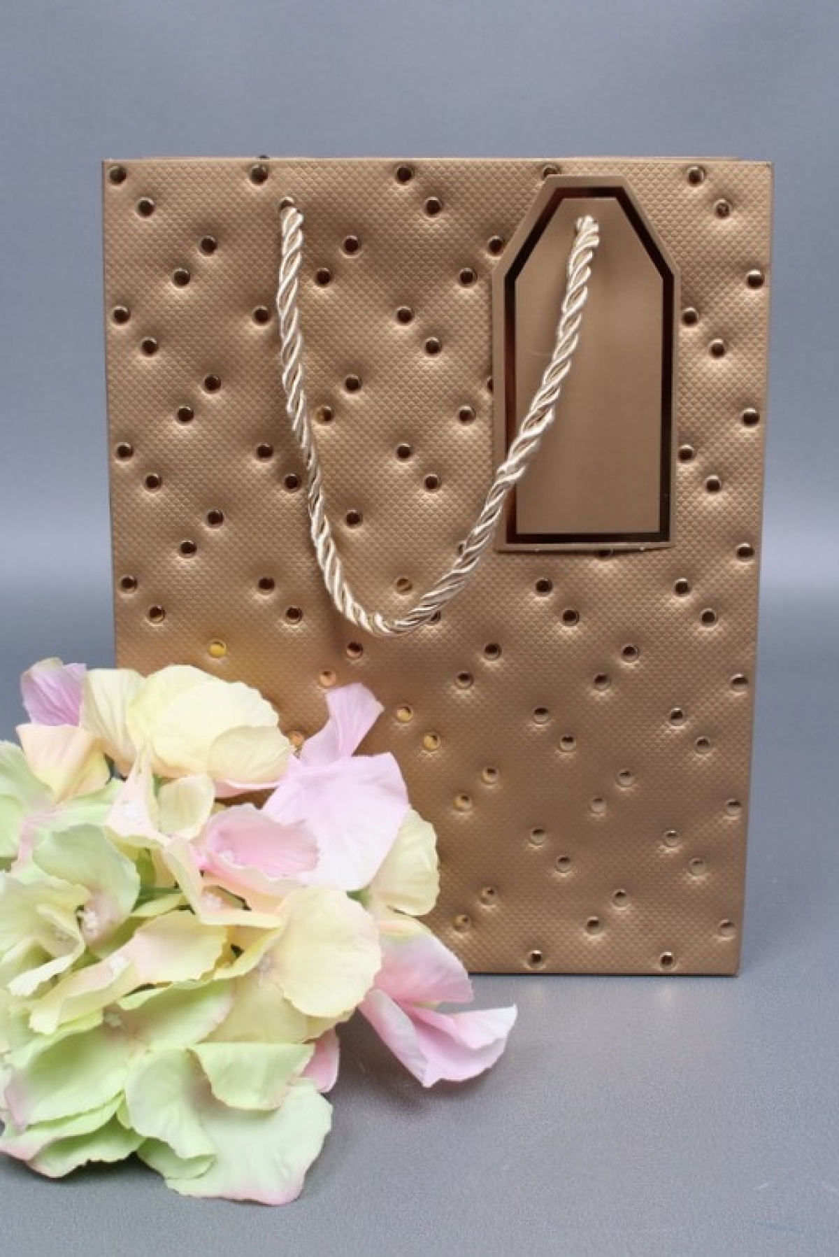 Сумка ЛЮКС Кнопки металл 23*18*10 золотой  L1991