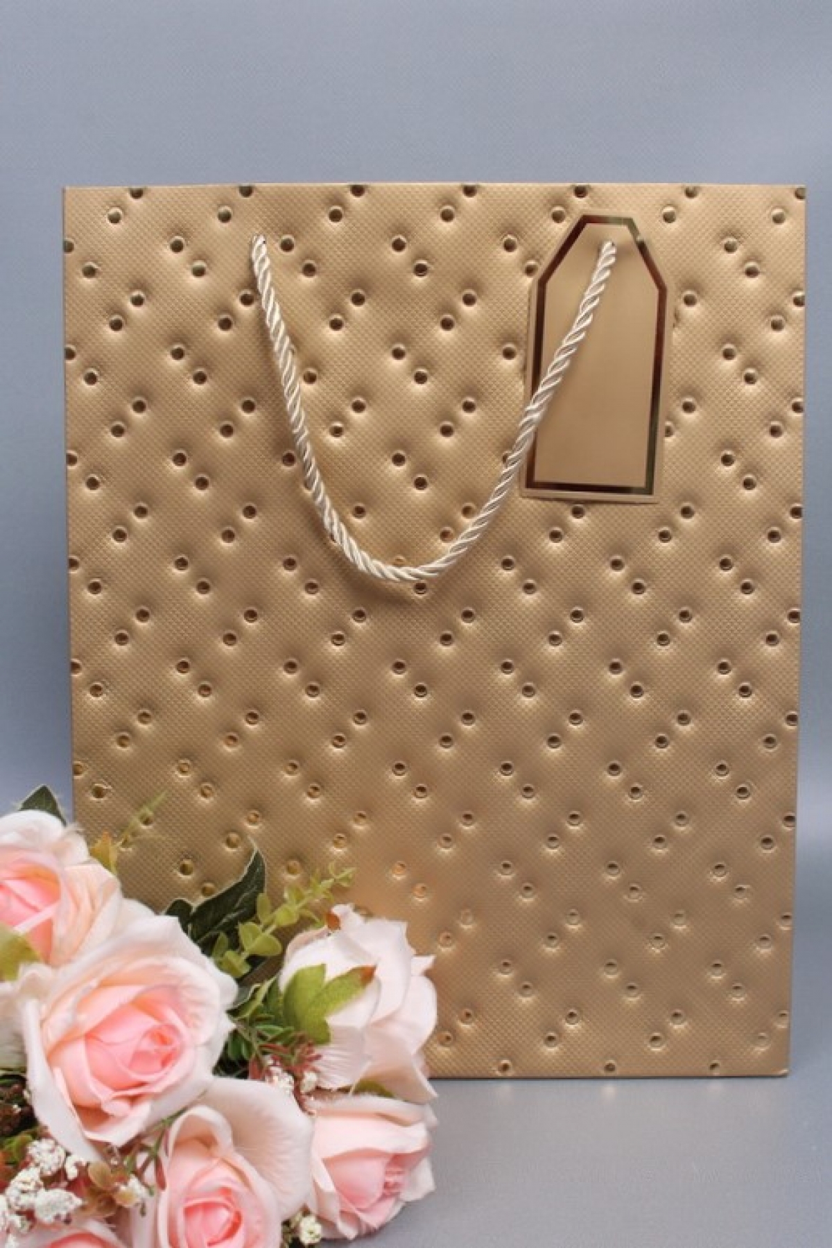 Сумка ЛЮКС Кнопки металл 26*32*12 золото  L1992