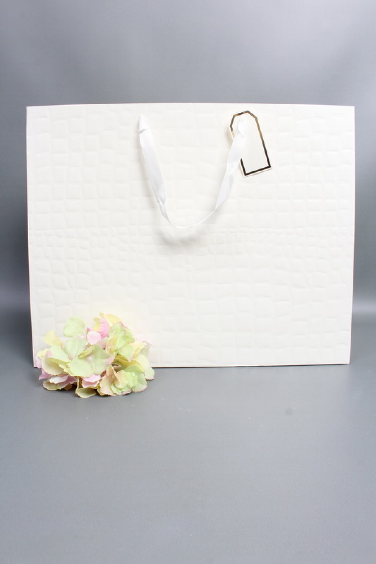 Сумка Люкс Лак тиснение кожа 50*40*15 молочный L494