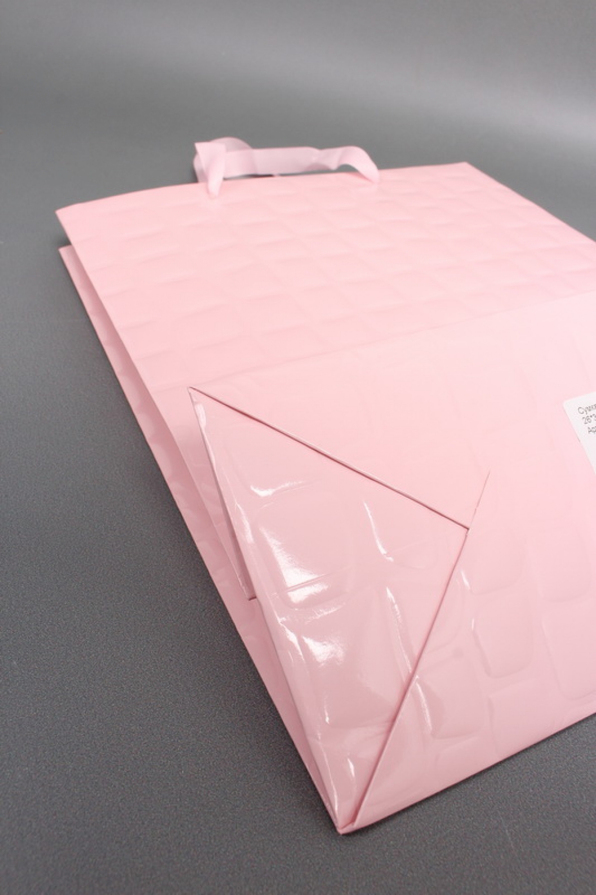 Сумка Люкс Лак тиснение кожа 26*32*12 персик L224