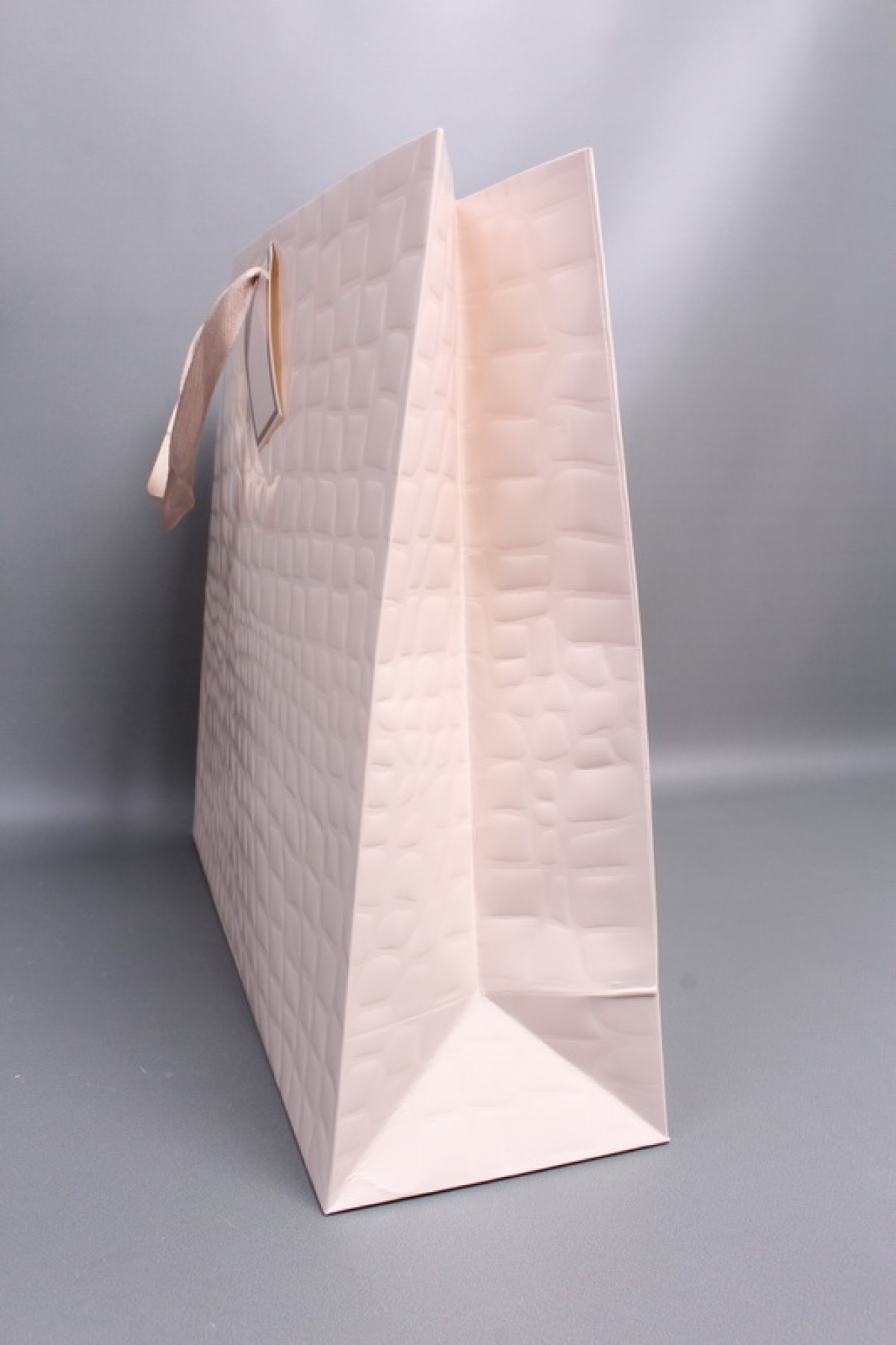 Сумка Люкс Лак тиснение кожа 50*40*15 пудра L494