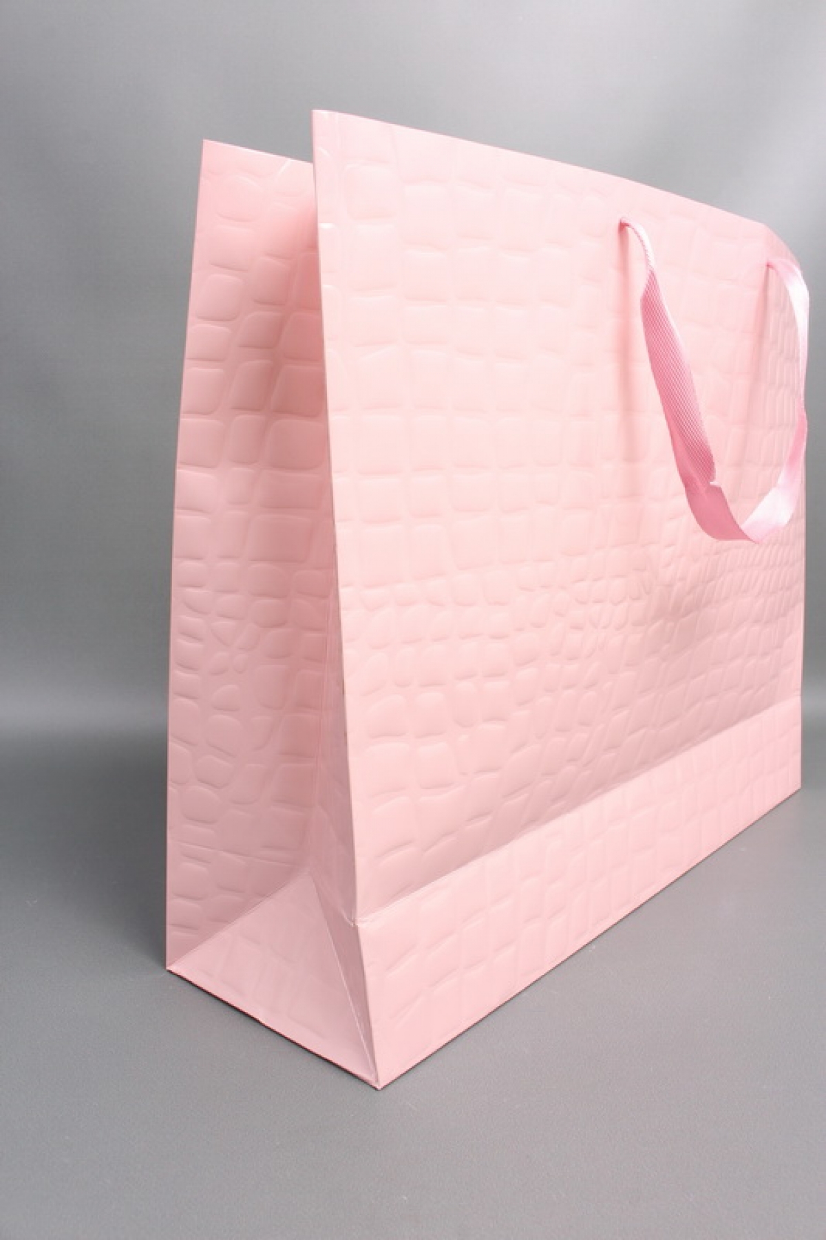 Сумка Люкс Лак тиснение кожа 50*40*15 розовый L494