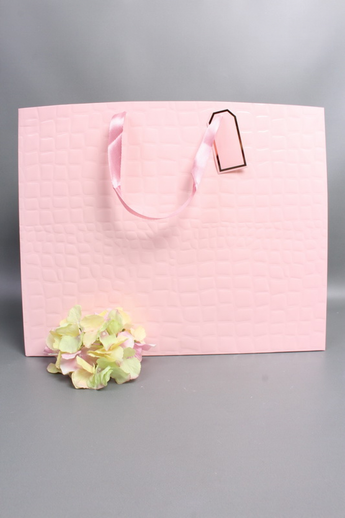 Сумка Люкс Лак тиснение кожа 50*40*15 розовый L494