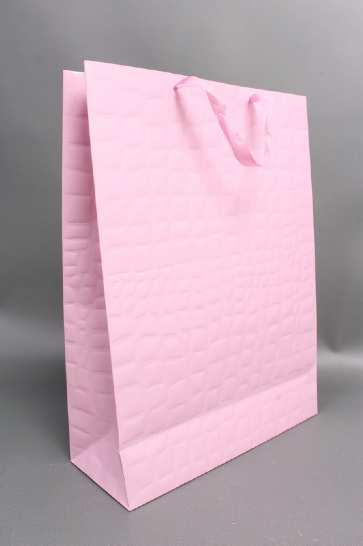 Сумка Люкс Лак тиснение кожа 31*42*12 розовый L223