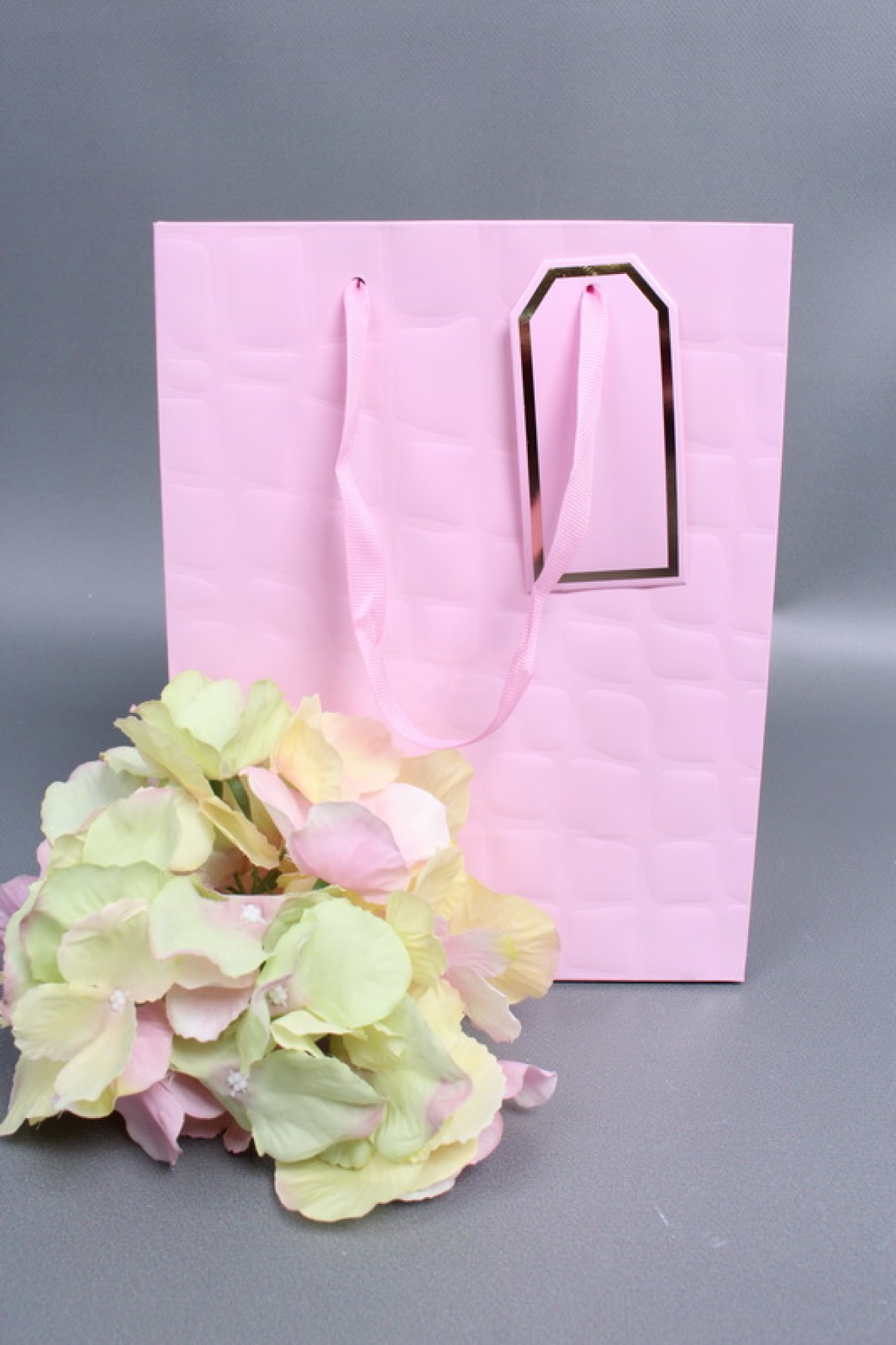 Сумка Люкс Лак тиснение кожа 18*23*10 розовый L226