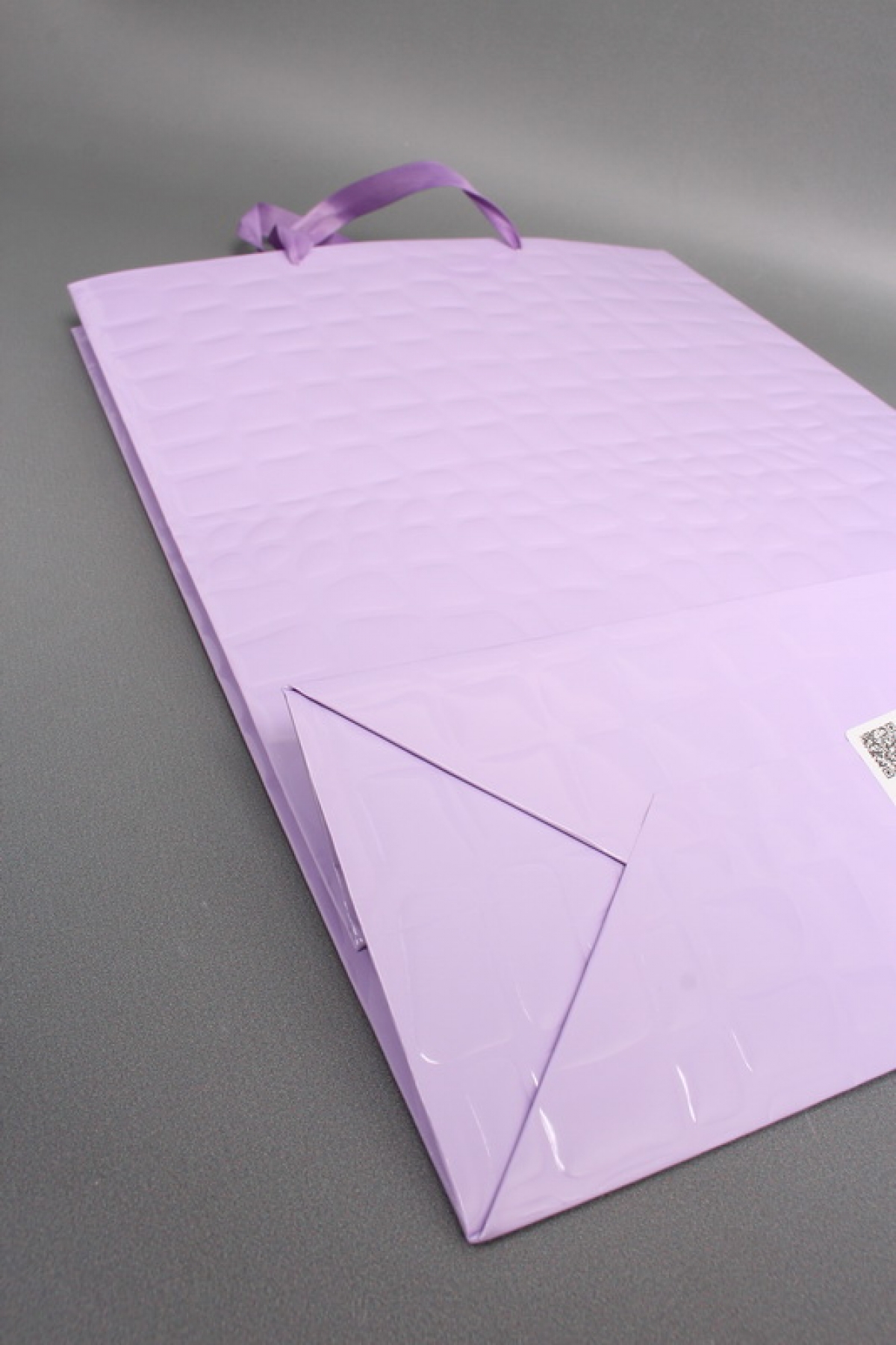 Сумка Люкс Лак тиснение кожа 31*42*12 сирень L223