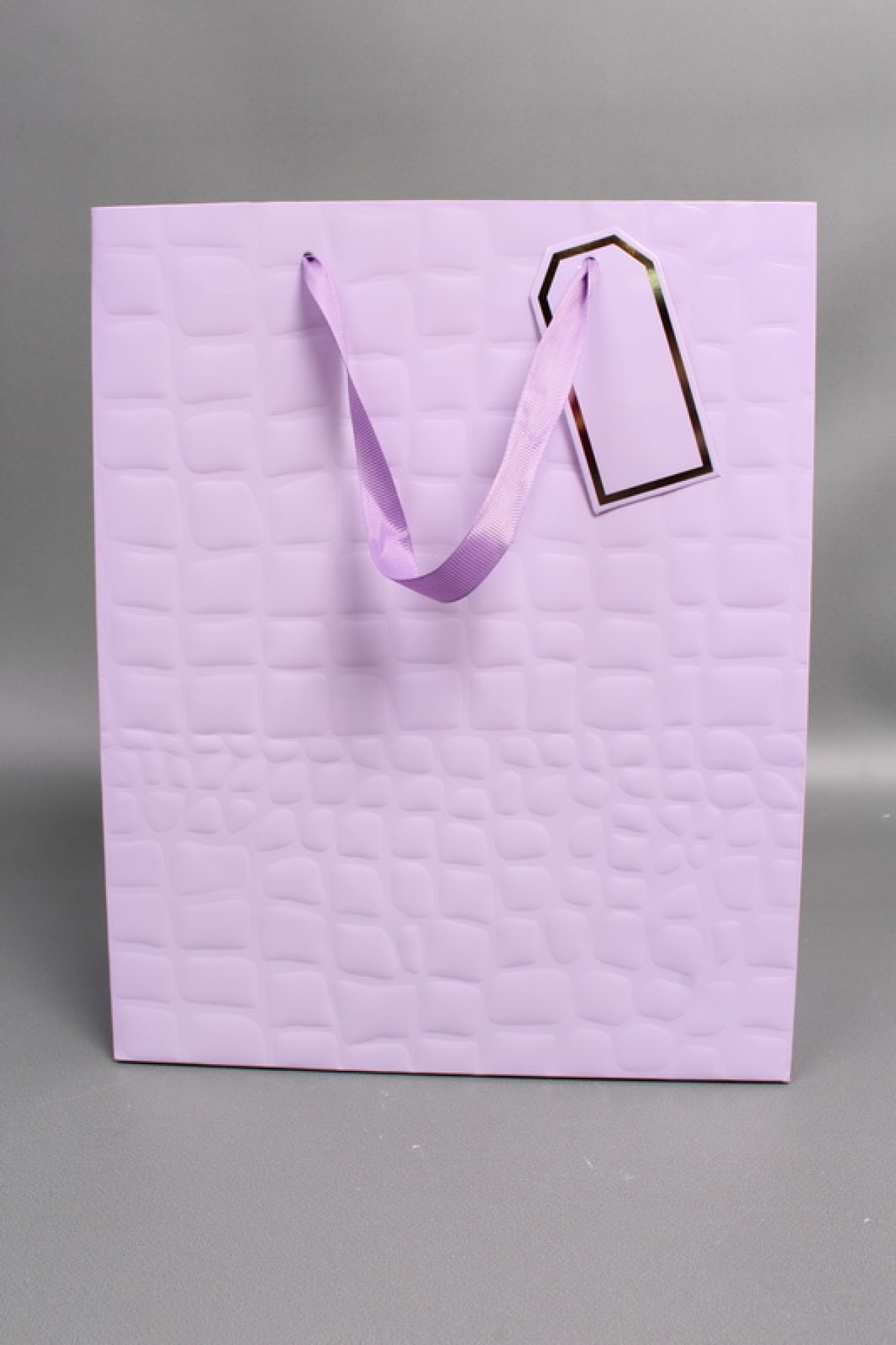 Сумка Люкс Лак тиснение кожа 26*32*12 сирень L224