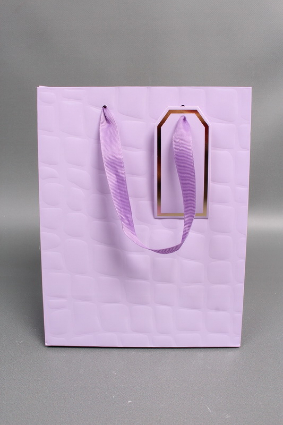 Сумка Люкс Лак тиснение кожа 18*23*10 сирень L226