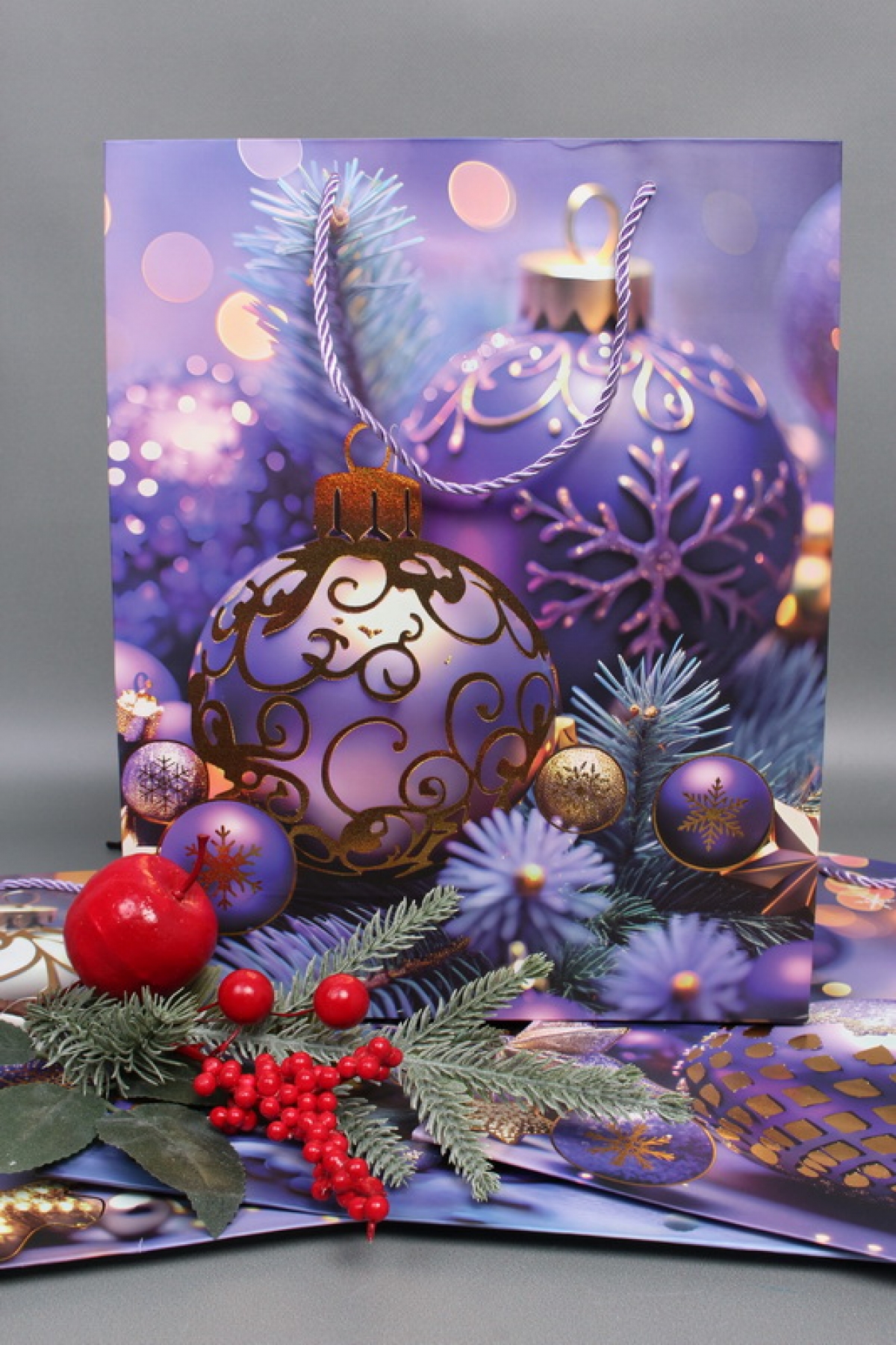 Сумка ЛЮКС Новогодняя ночь НГ с блестками 26*32*12  N1938