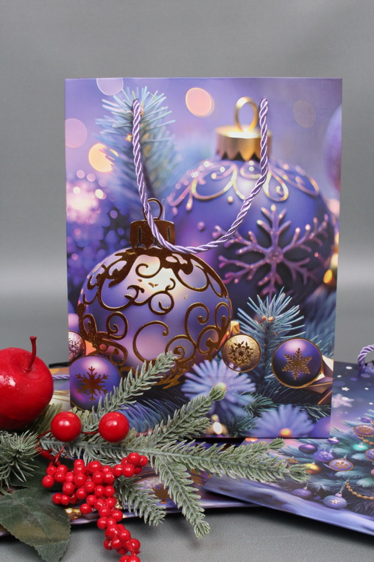 Сумка ЛЮКС Новогодняя ночь НГ с блестками 18*23*10  N1937