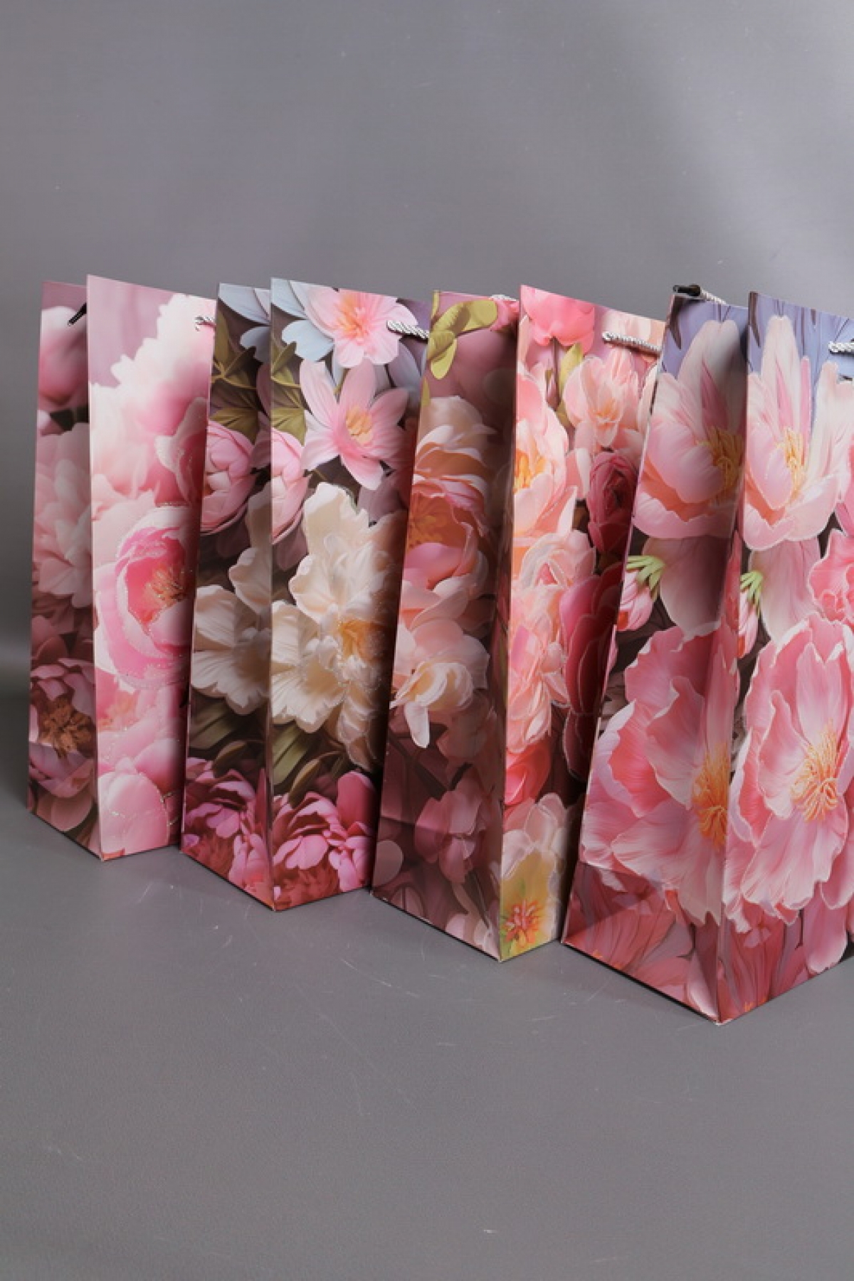 Сумка Люкс Пионы с блестками  31*42*12  L244 Цена за 1шт