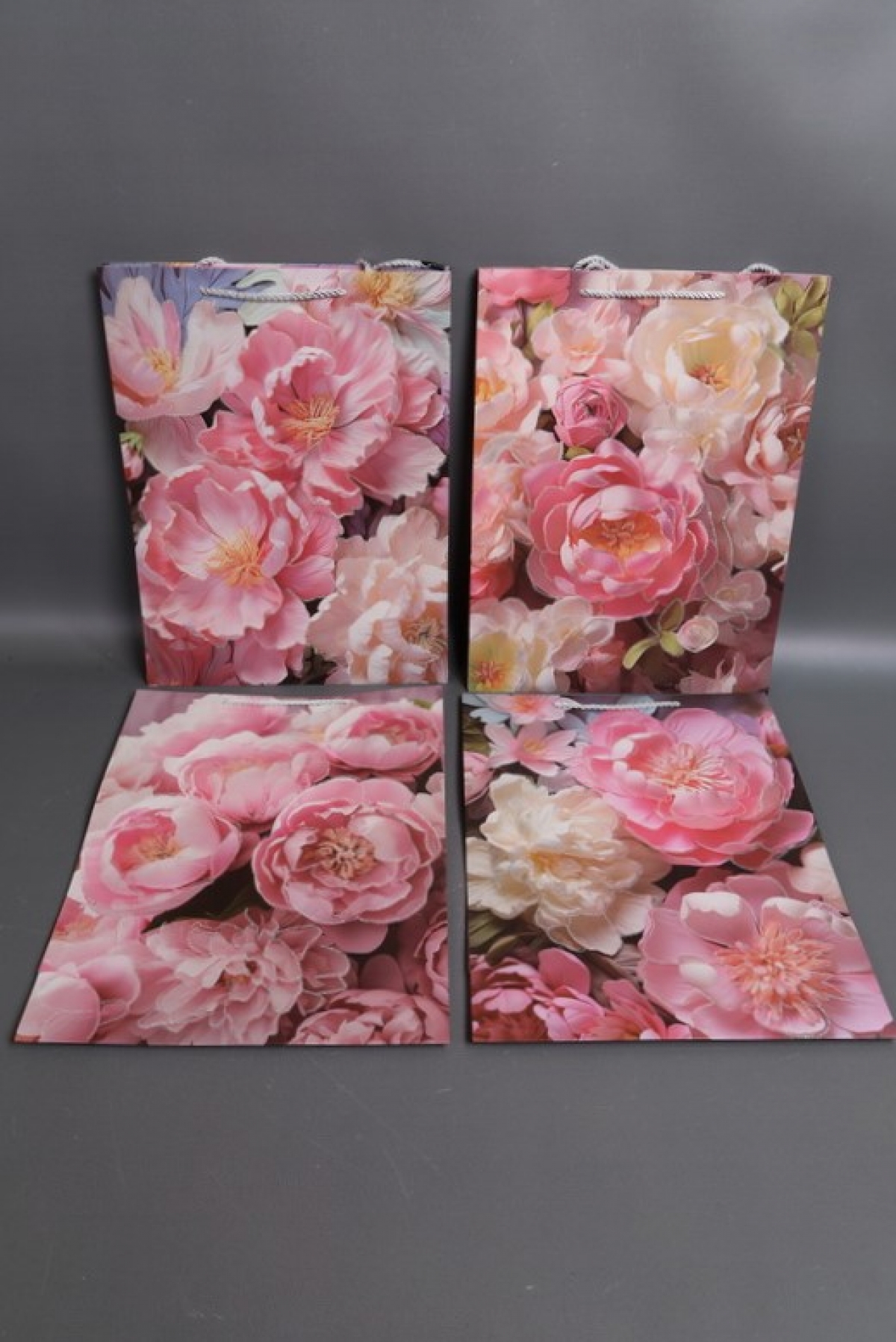 Сумка Люкс Пионы с блестками  31*42*12  L244 Цена за 1шт