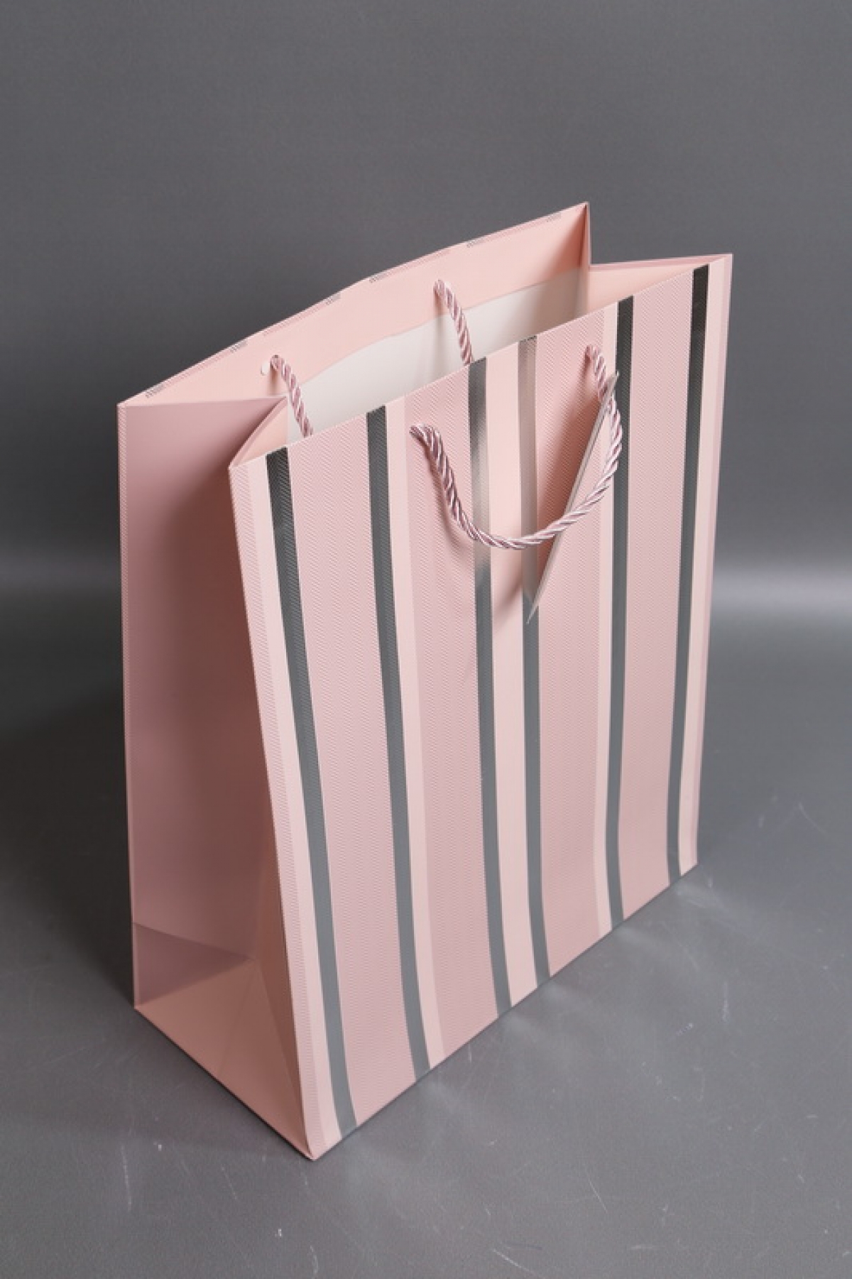 Сумка Люкс Полосы металл  32*26*12  розовый L569