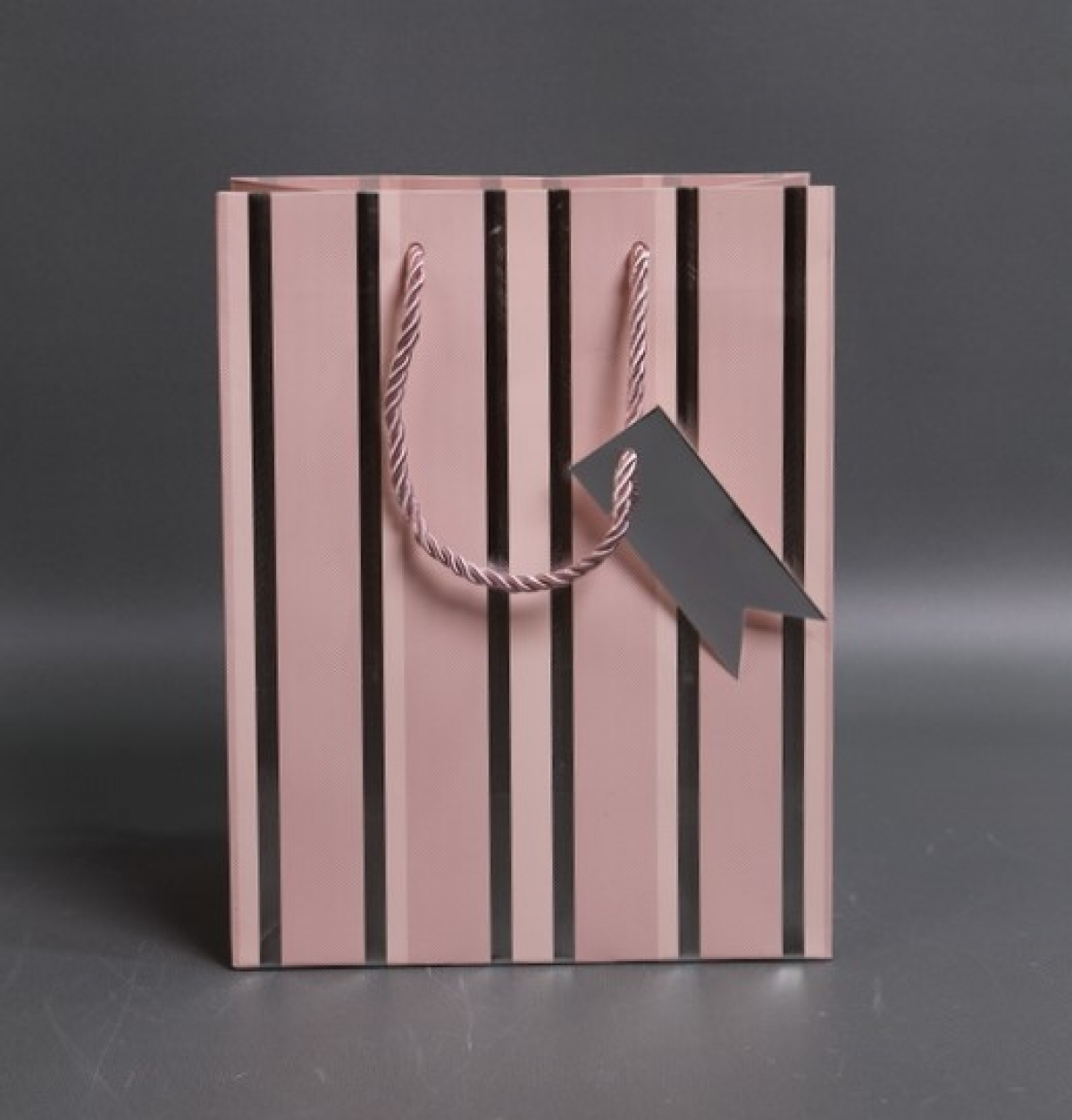 Сумка Люкс Полосы металл  18*23*10  розовый   L570