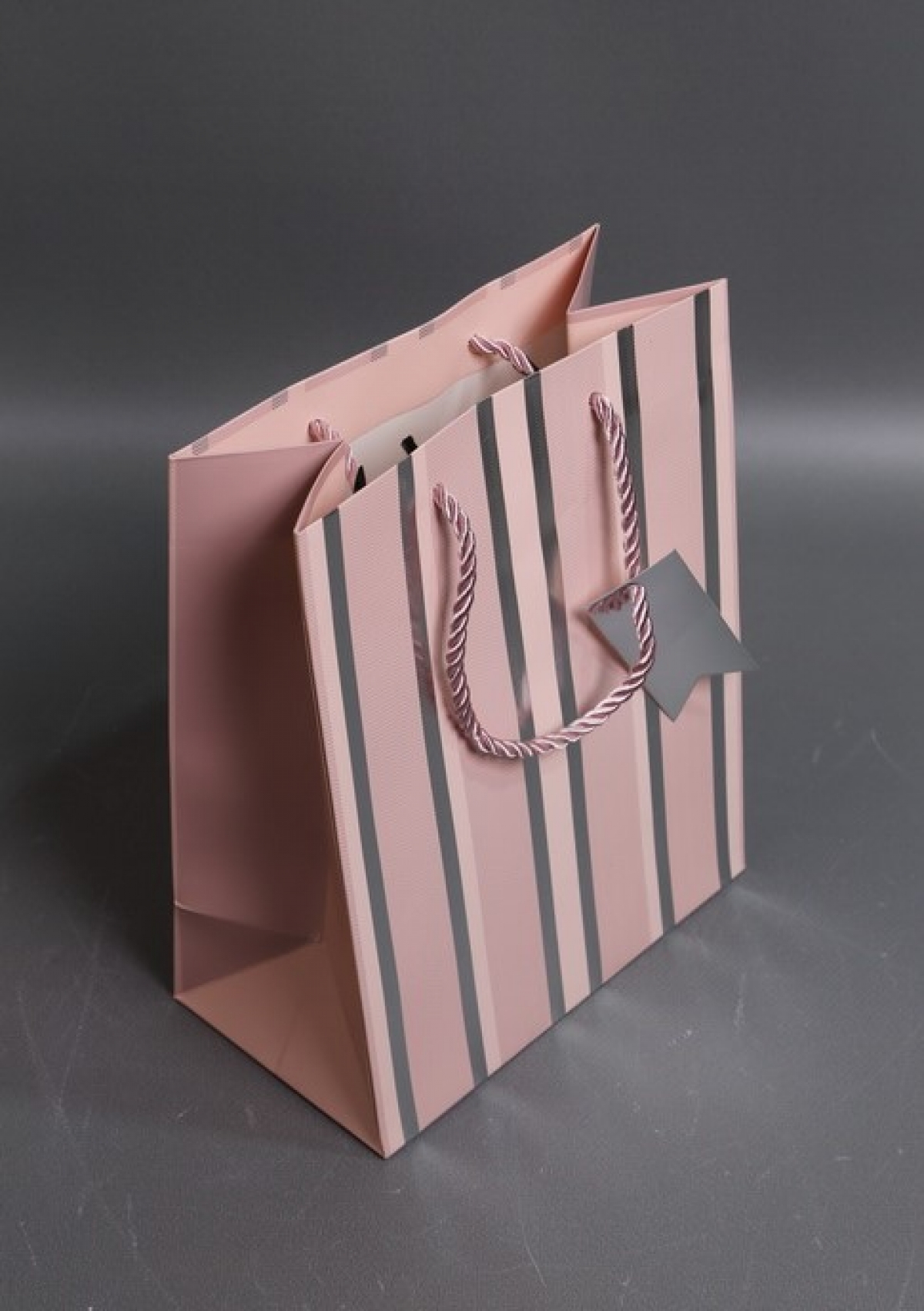 Сумка Люкс Полосы металл  18*23*10  розовый   L570