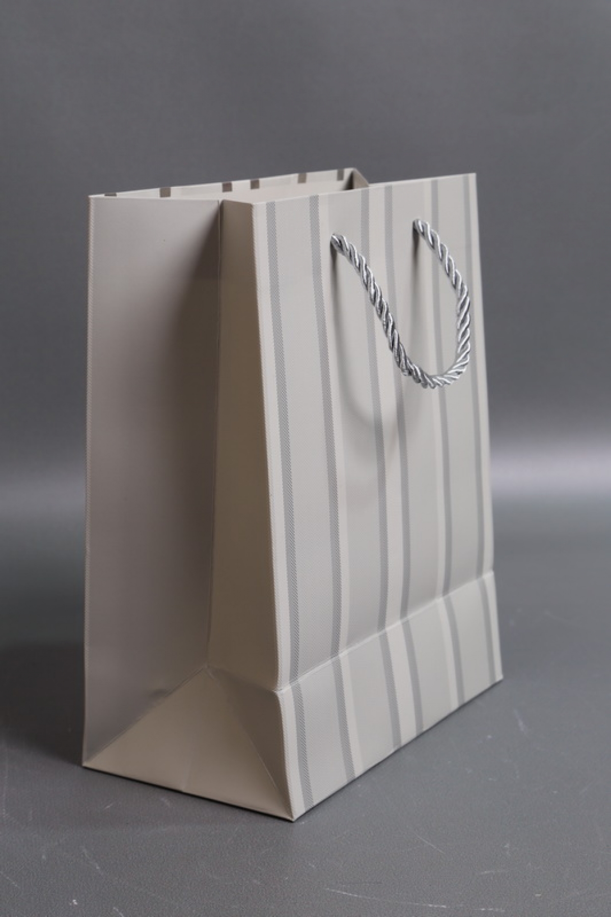 Сумка Люкс Полосы металл  18*23*10  серый  L570