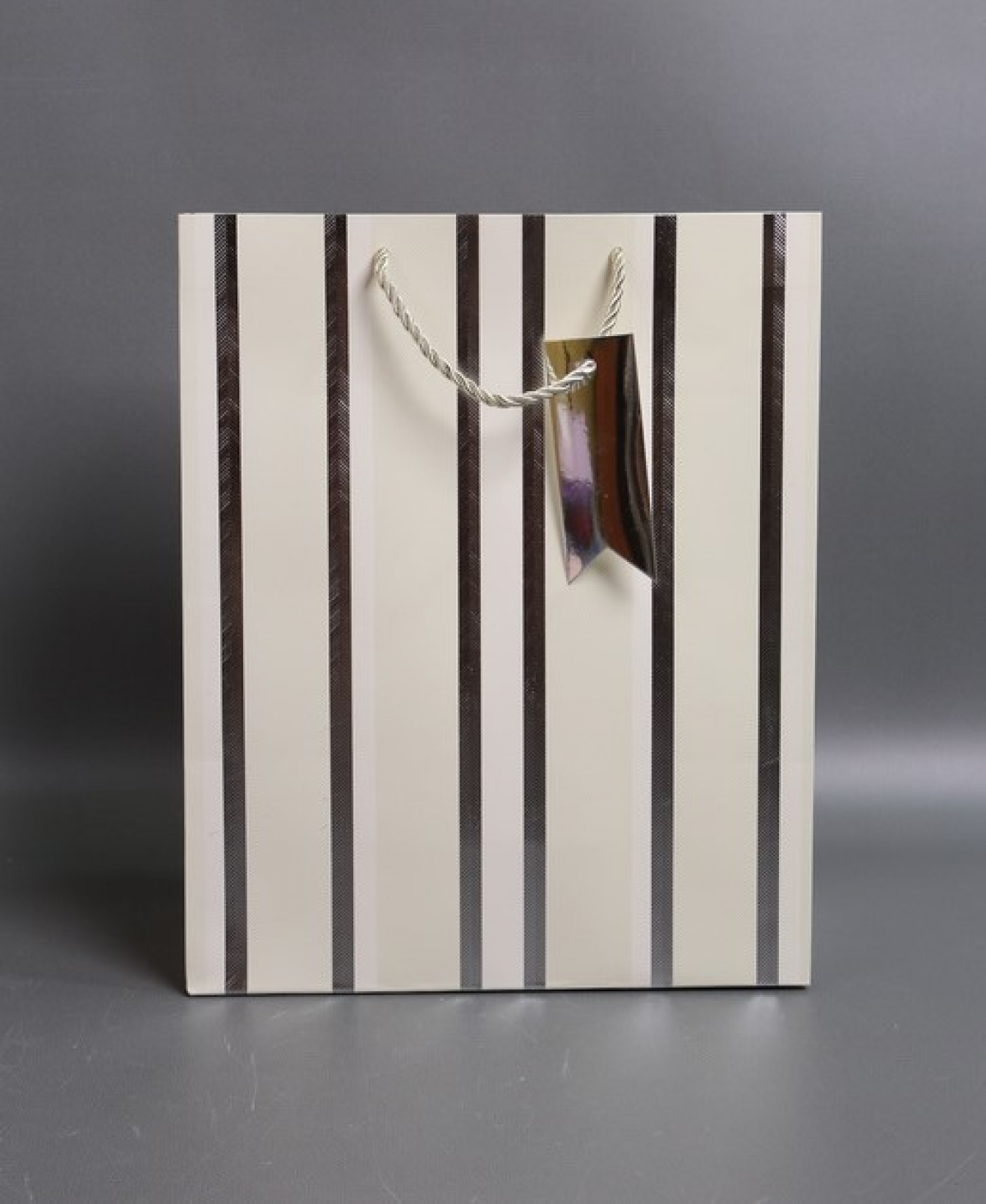 Сумка Люкс Полосы металл  32*26*12  шампань  L569