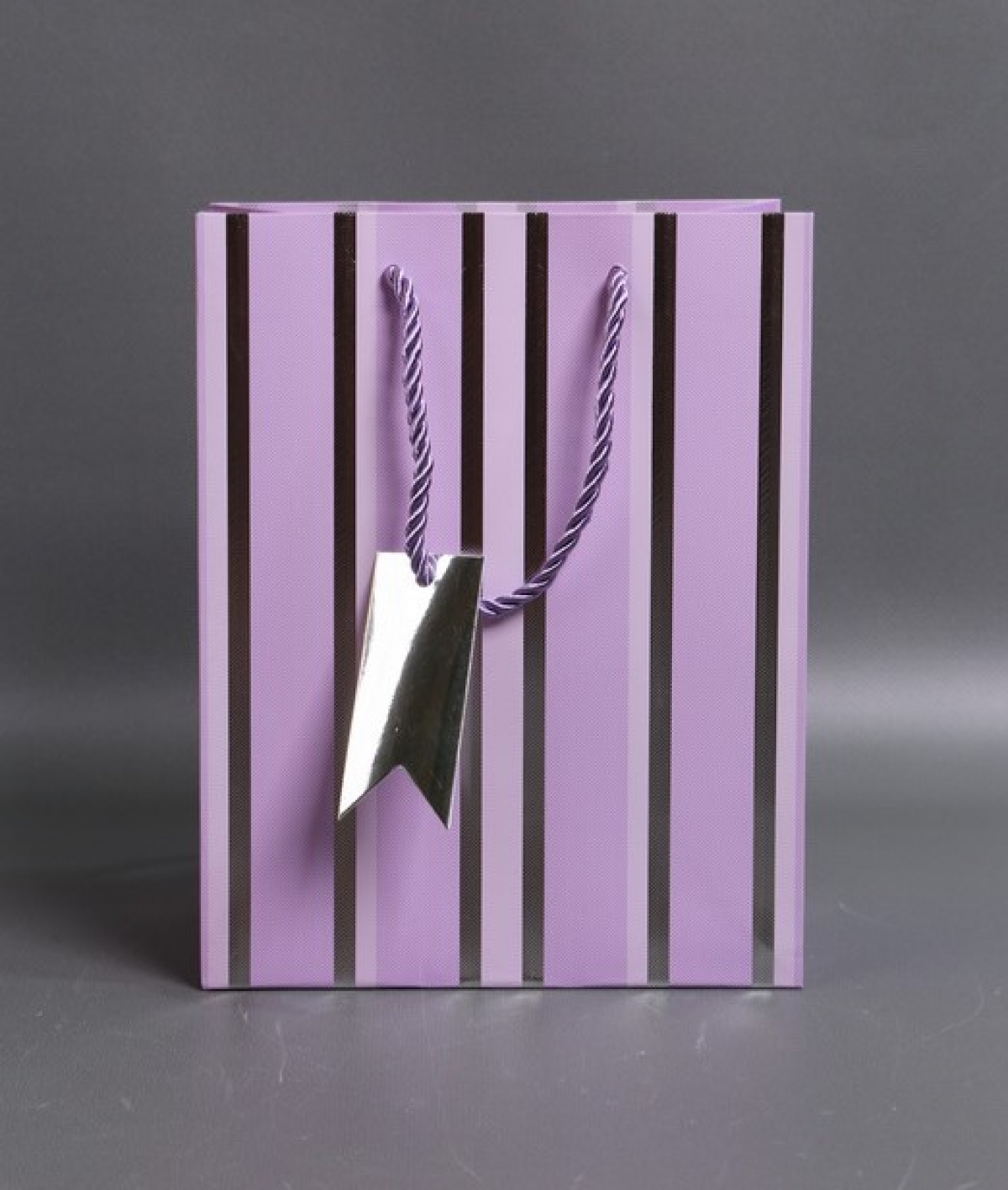 Сумка Люкс Полосы металл  18*23*10  сирень  L570