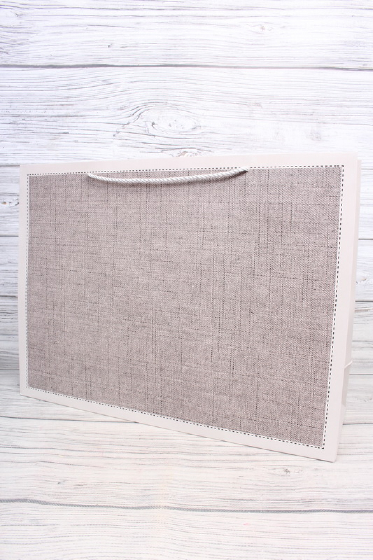 Сумка Люкс Рогожка с кантом 47*35*15  бежевый   L3936