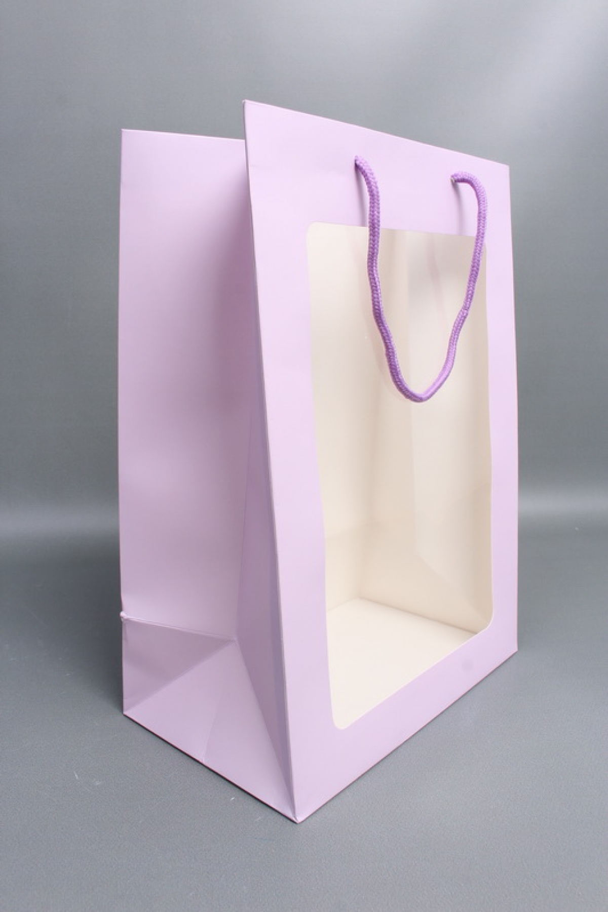 Сумка Люкс с окном 26*32*15 сирень L341  Цена за 1шт