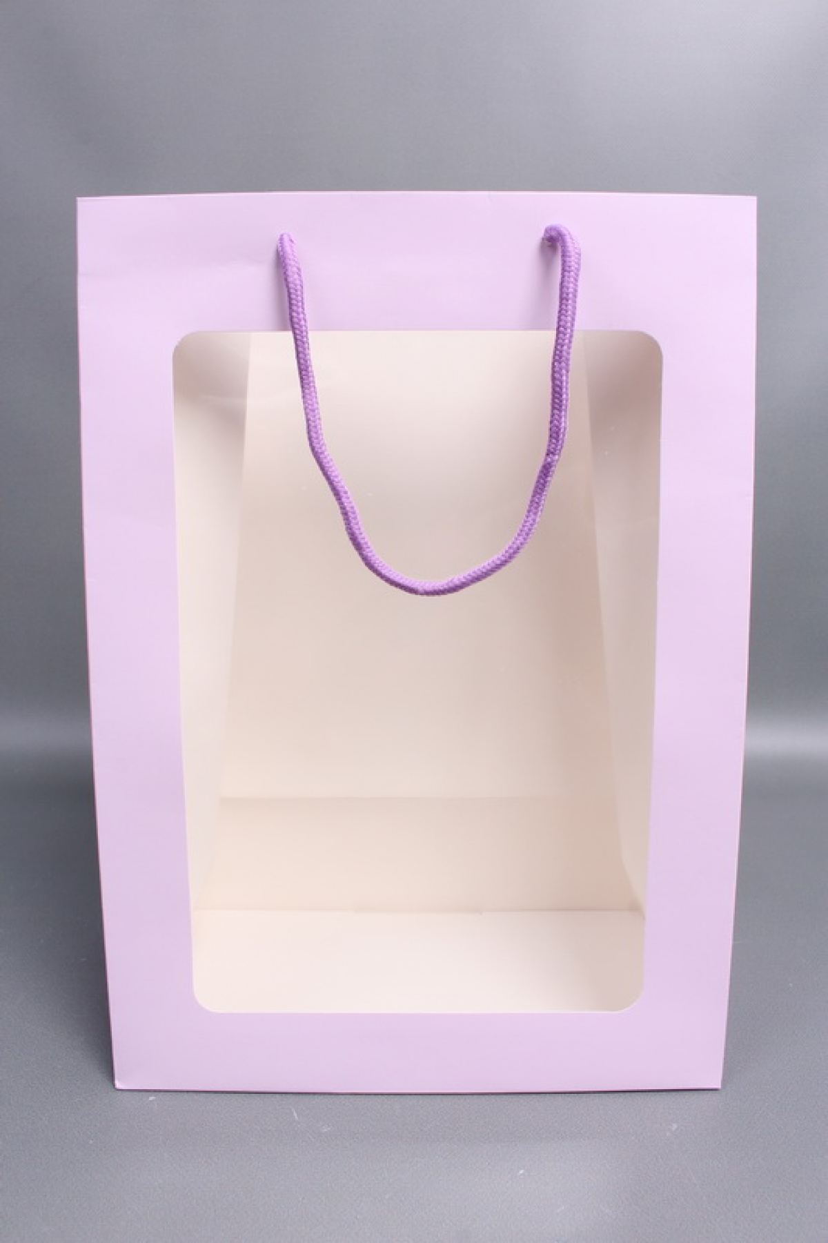 Сумка Люкс с окном 26*32*15 сирень L341  Цена за 1шт