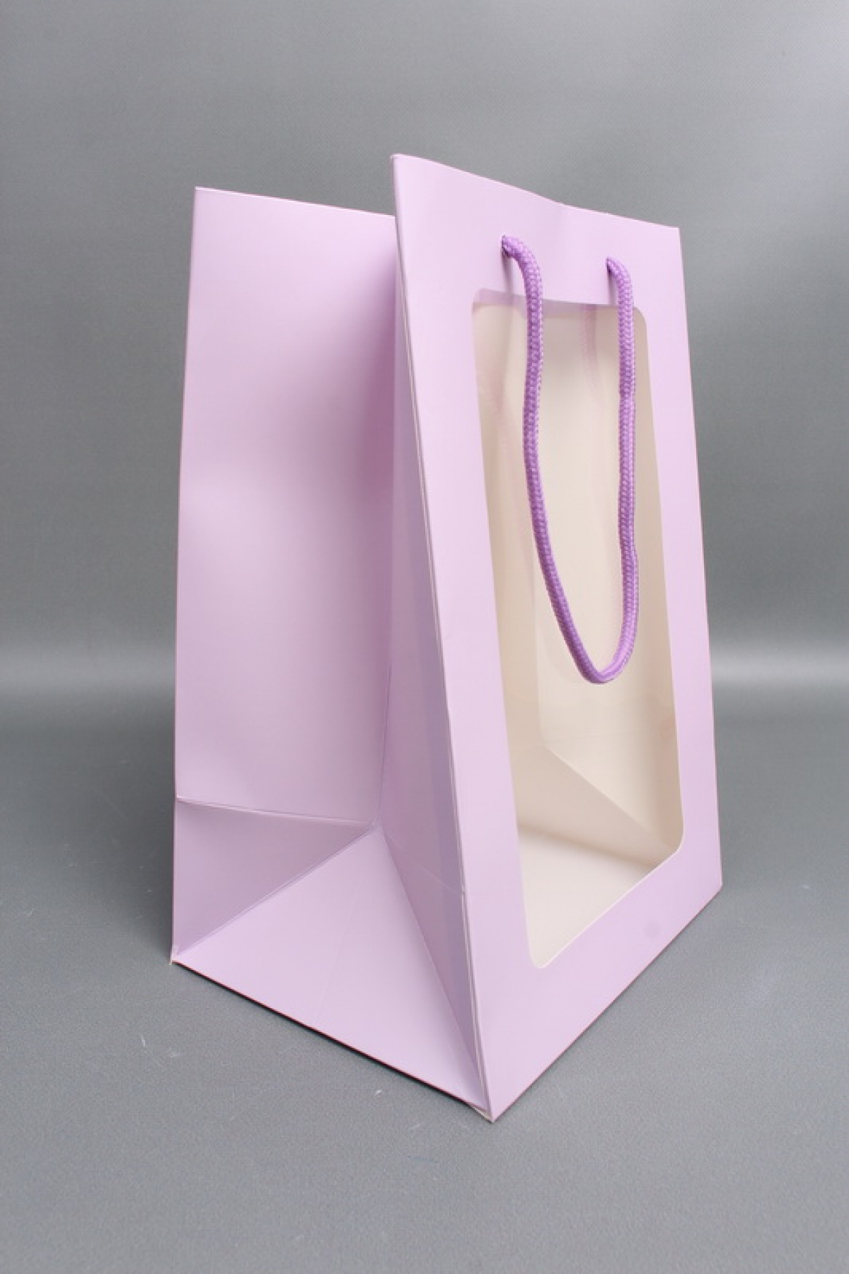 Сумка Люкс с окном сирень 20*30*16см L341 Цена за 1шт