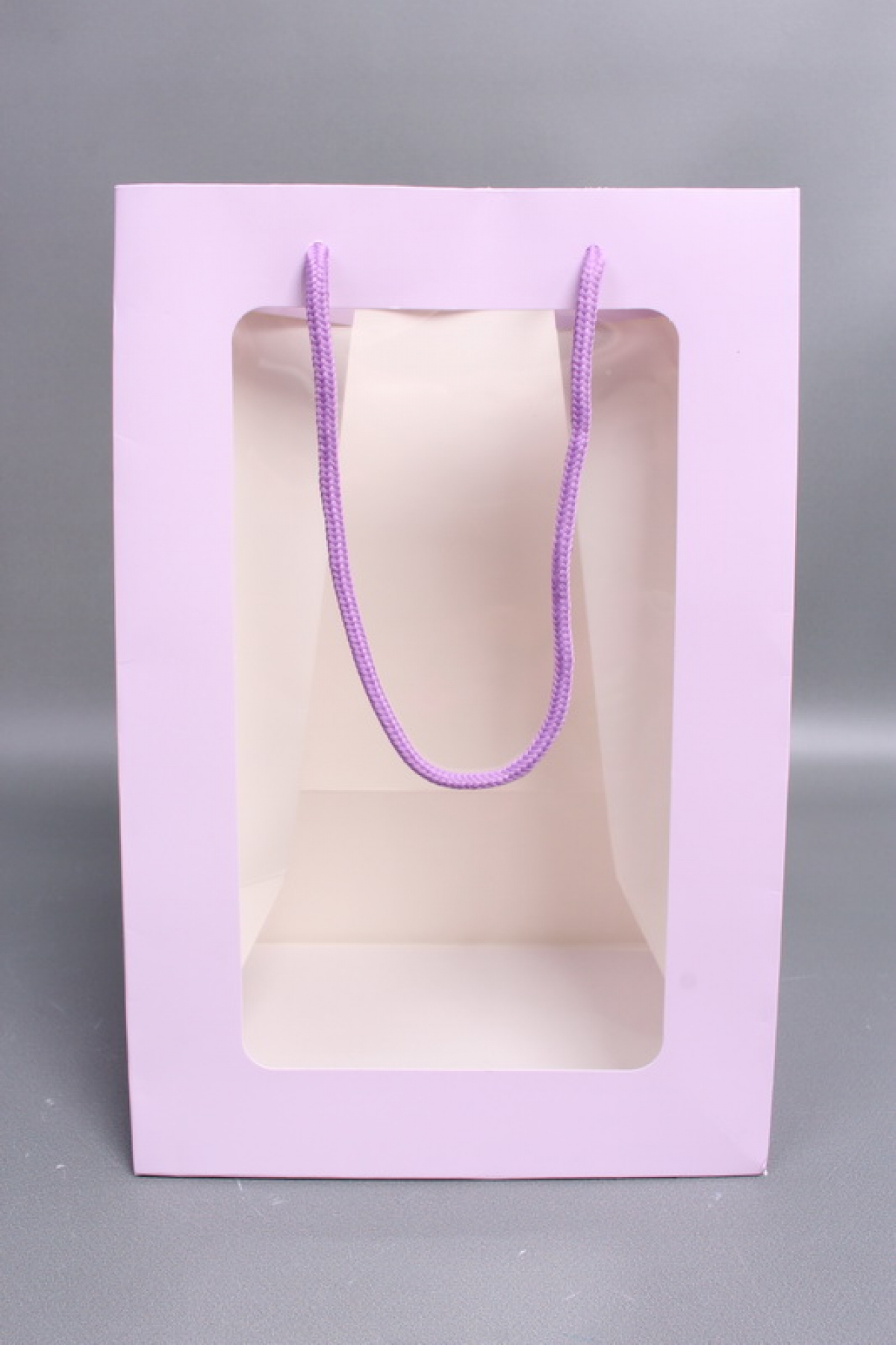 Сумка Люкс с окном сирень 20*30*16см L341 Цена за 1шт