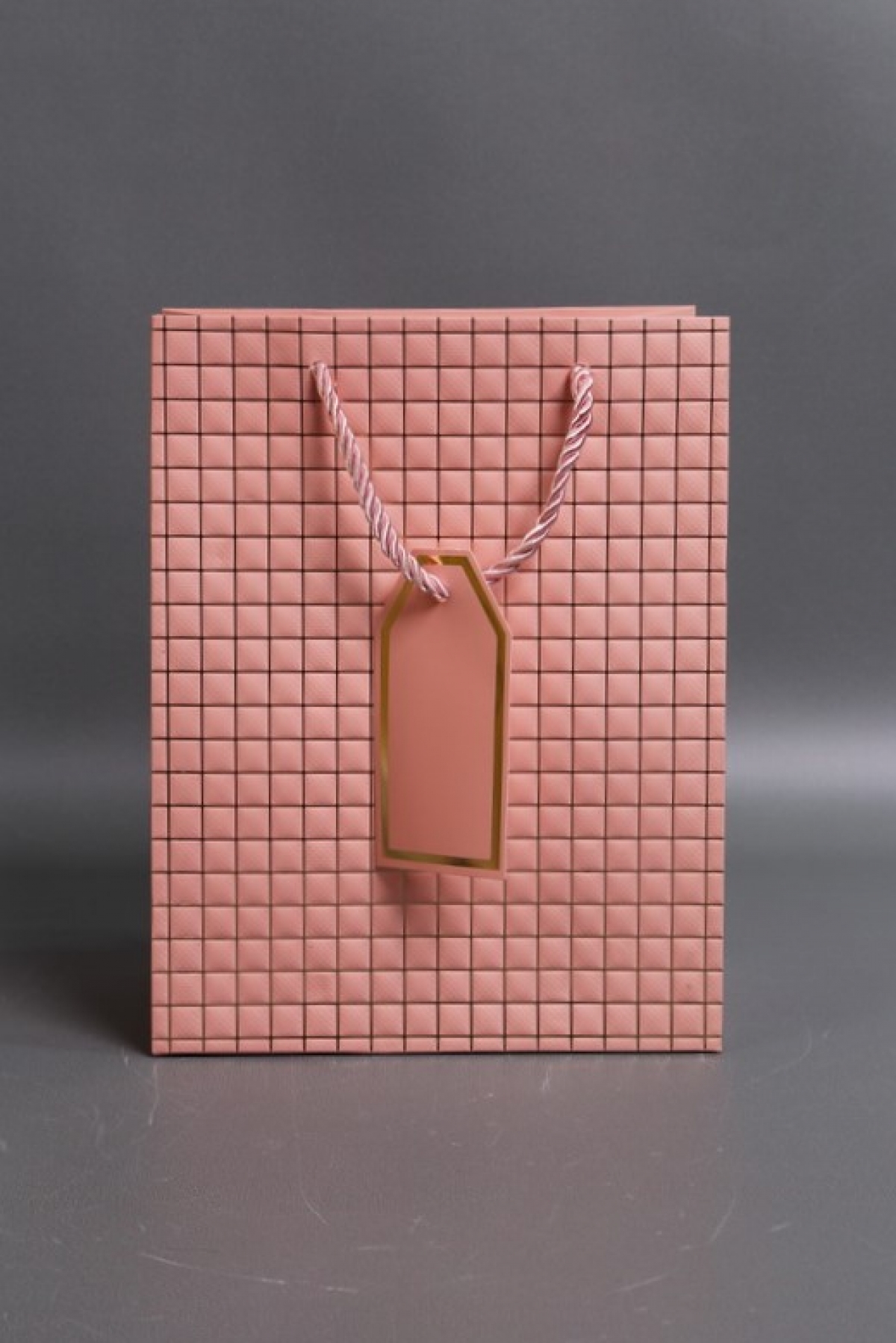 Сумка Люкс Тиснение клетка  18*23*10 розовый L2933 Цена за 1шт