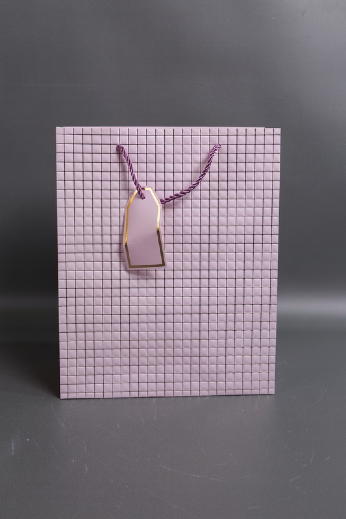 Сумка Люкс Тиснение клетка  26*32*12 сирень  L2932 Цена за 1шт