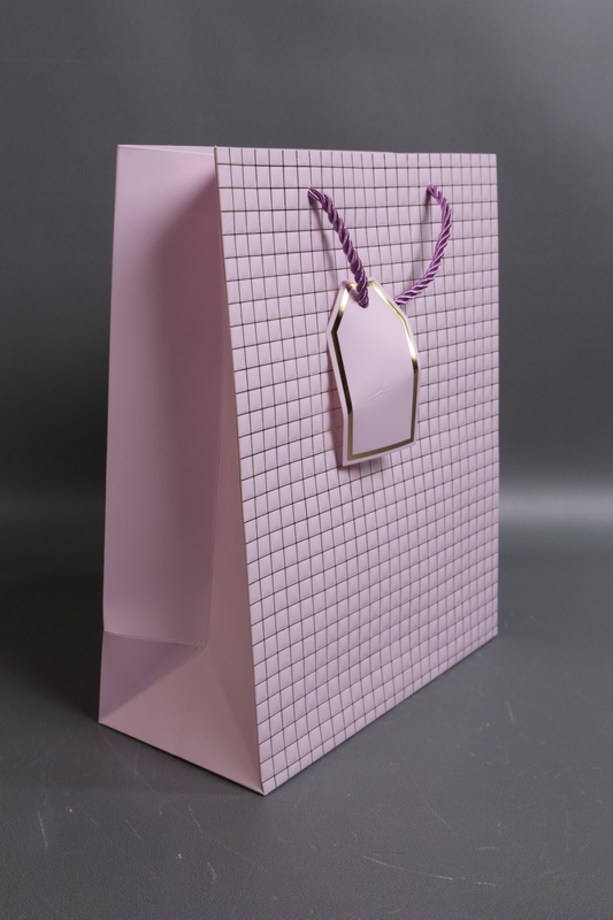 Сумка Люкс Тиснение клетка  26*32*12 сирень  L2932 Цена за 1шт