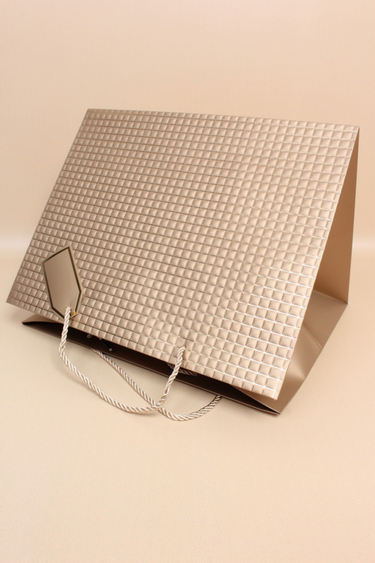 Сумка Люкс Тиснение Клетка 30*38*30см золото  L604 Цена за 1шт