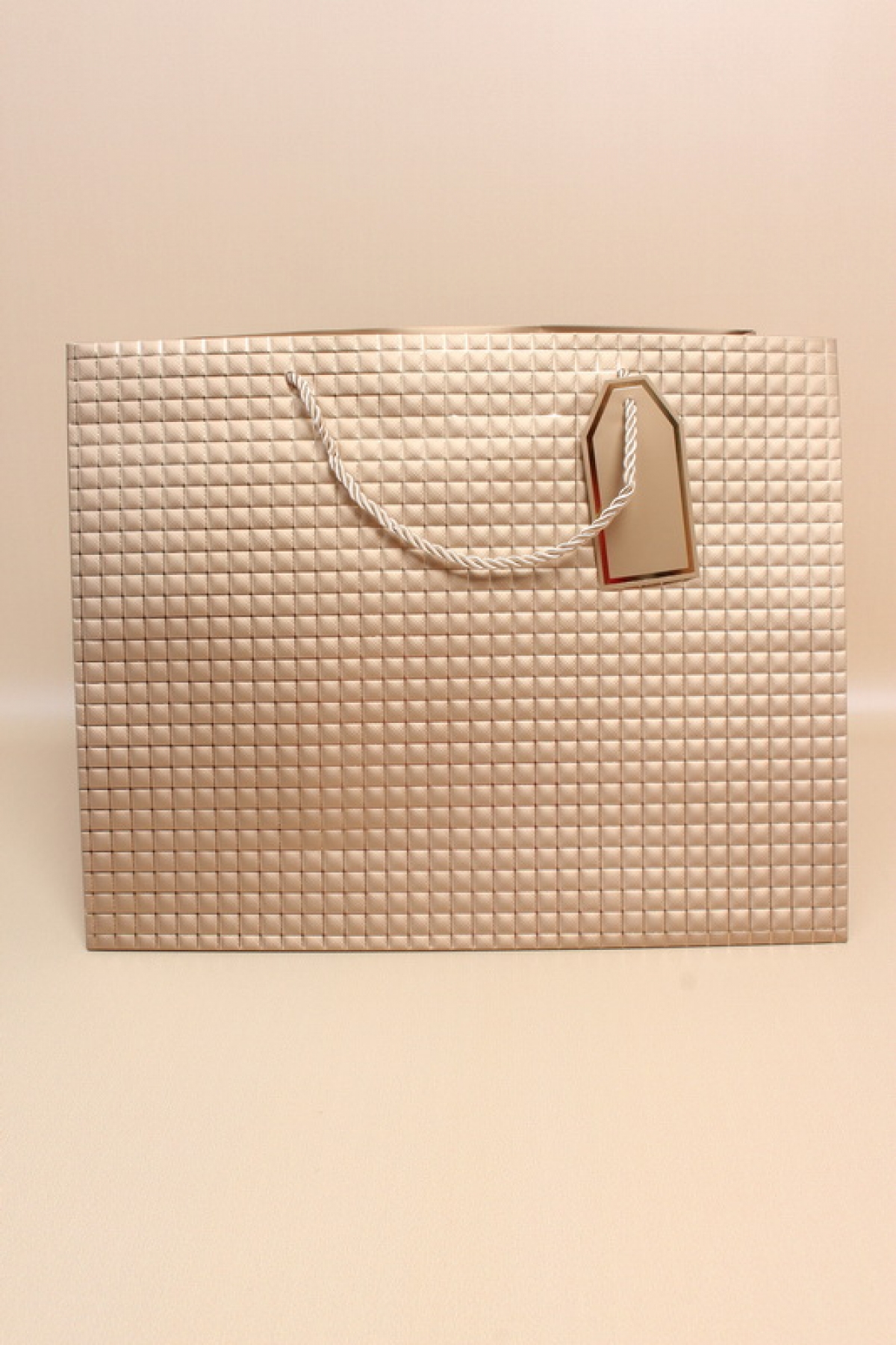 Сумка Люкс Тиснение Клетка 30*38*30см золото  L604 Цена за 1шт