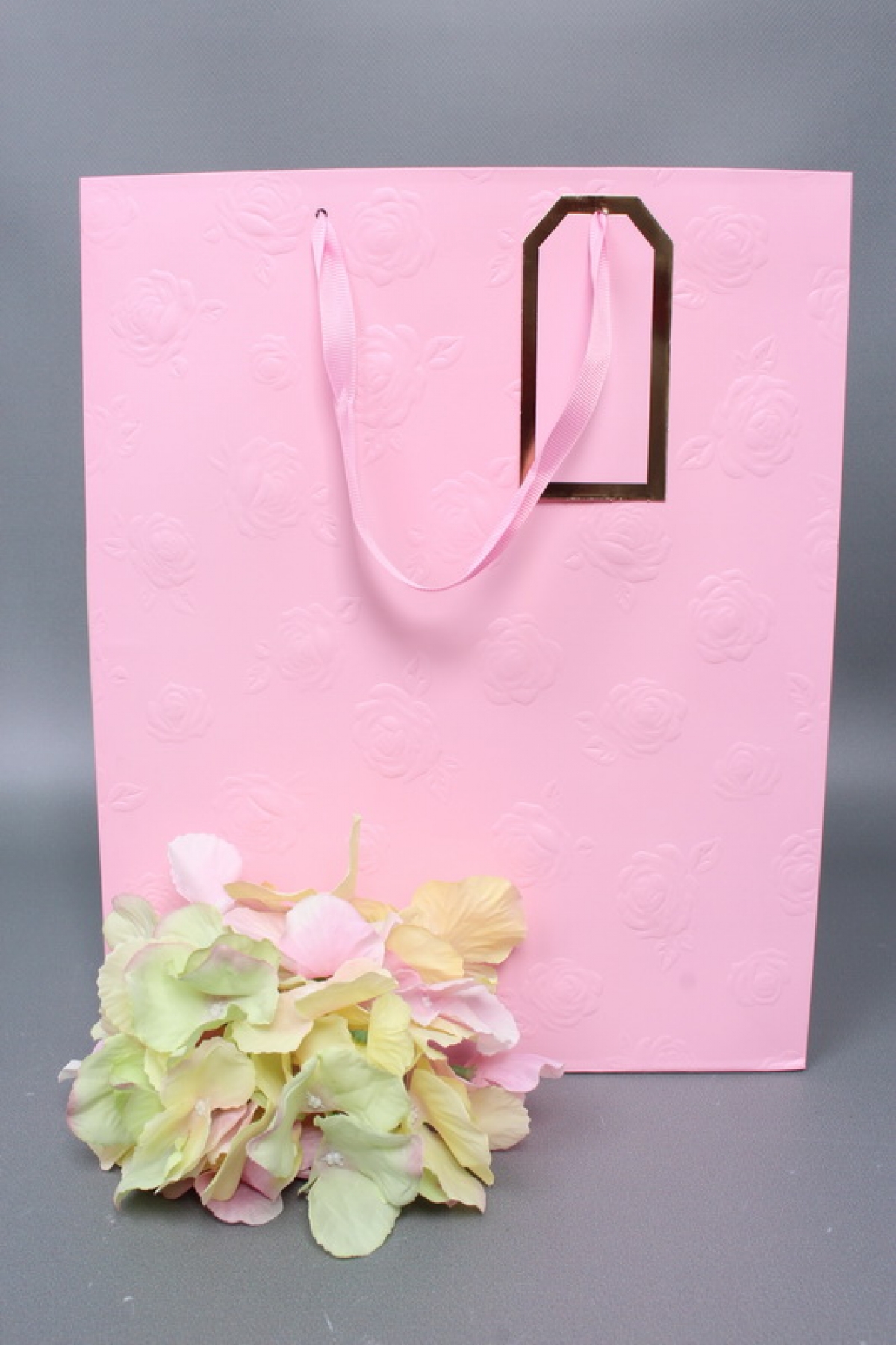 Сумка Люкс Тиснение Розы 32*26*12 розовый Цена за 1шт  L459